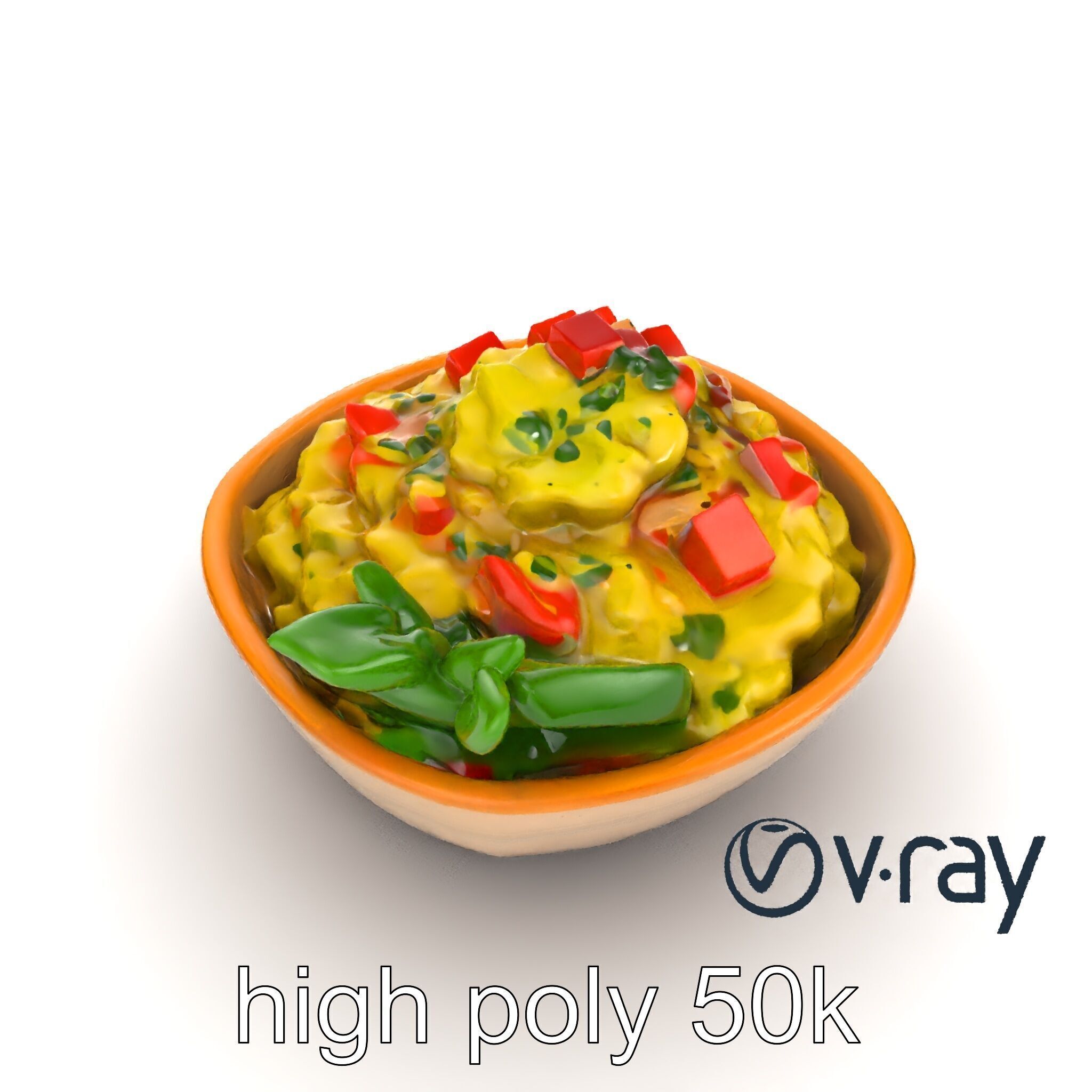 Guacamole Bowl Traditional Design 3D Model Pack Low-poly 3D model_11