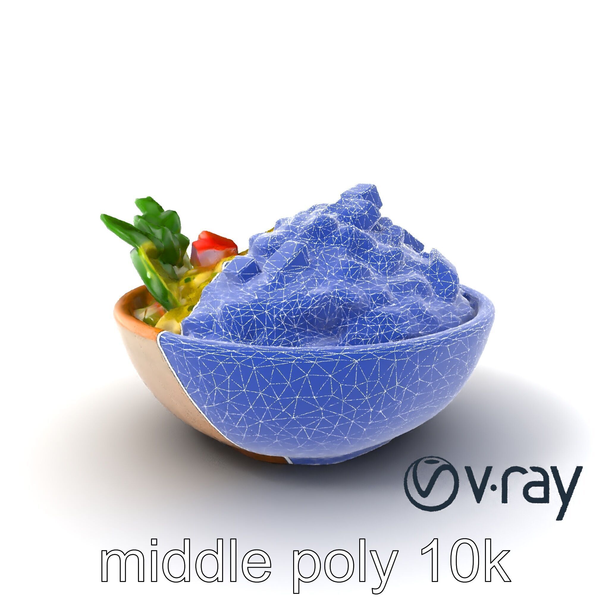 Guacamole Bowl Traditional Design 3D Model Pack Low-poly 3D model_5