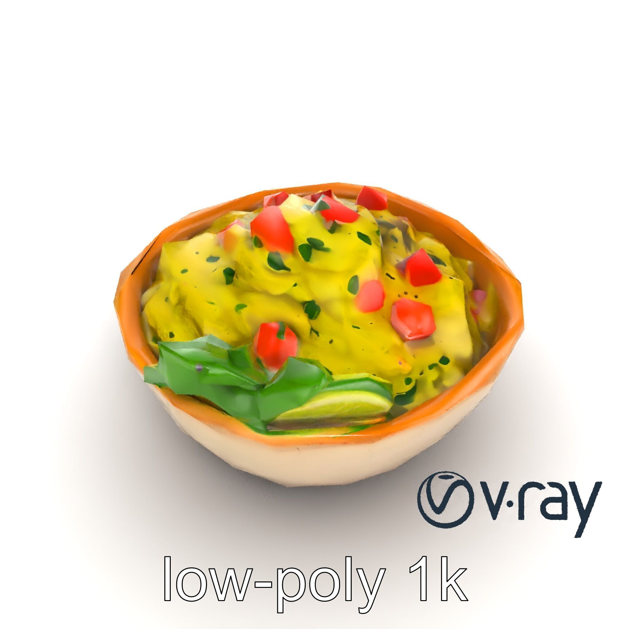 Guacamole Bowl Traditional Design 3D Model Pack Low-poly 3D model_19