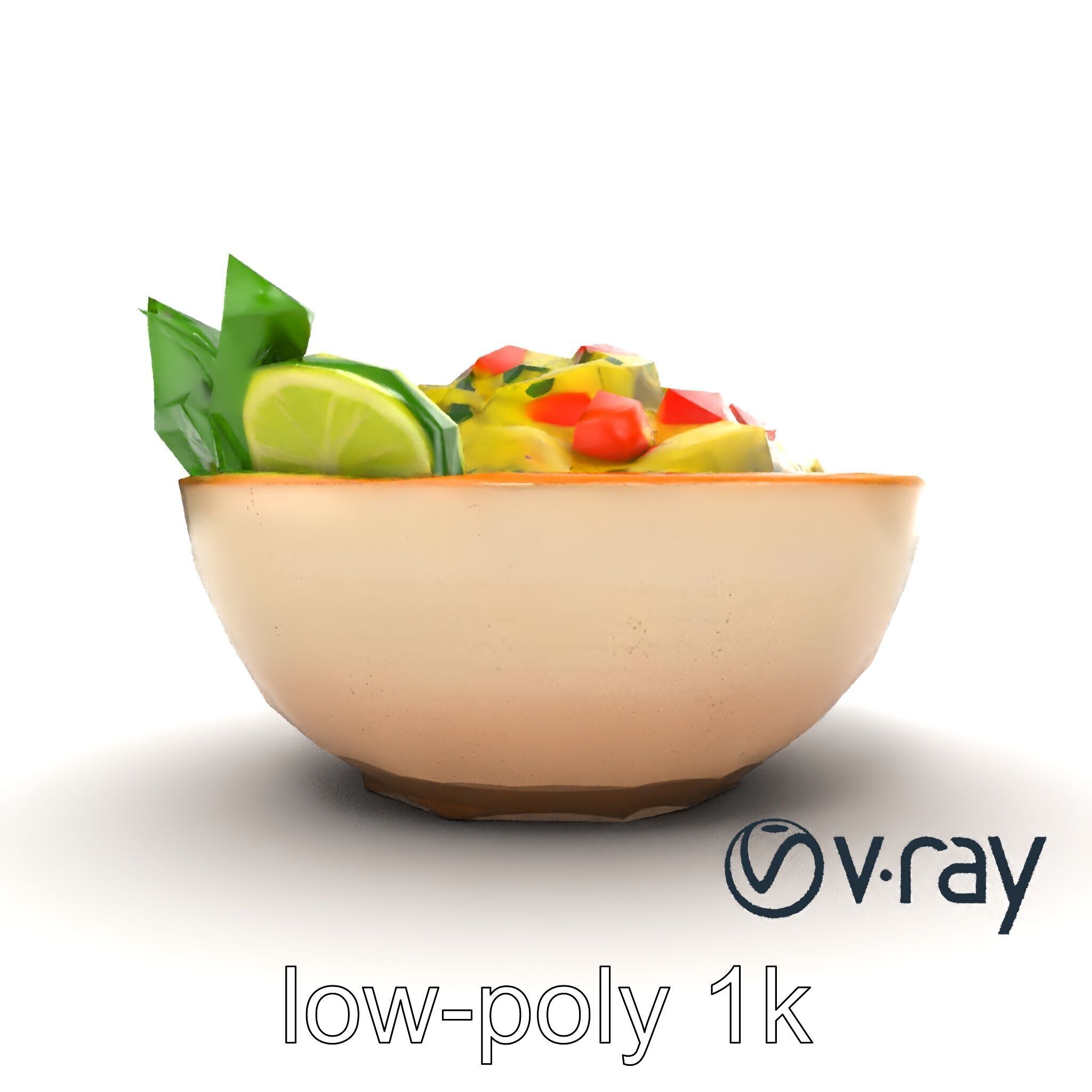 Guacamole Bowl Traditional Design 3D Model Pack Low-poly 3D model_25