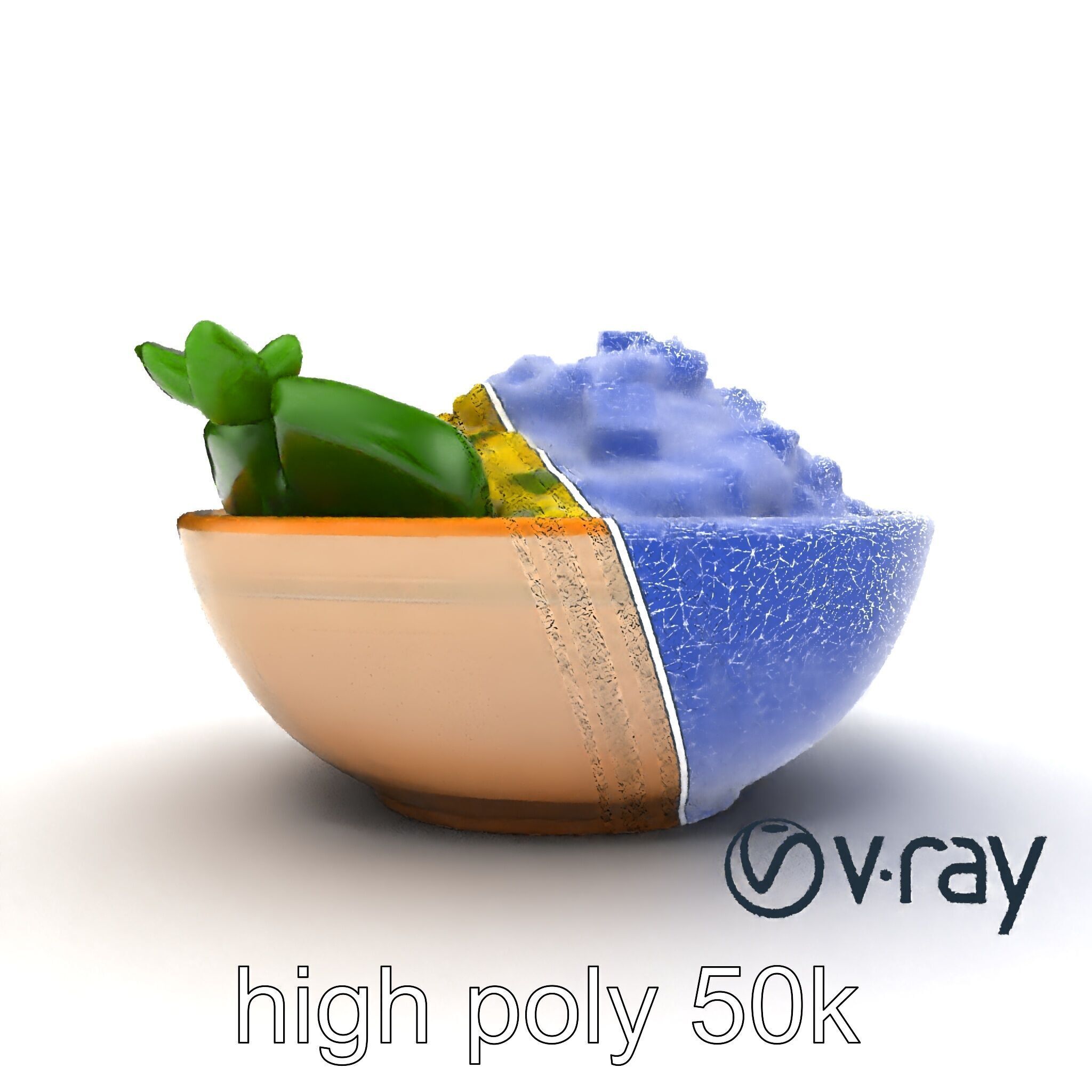Guacamole Bowl Traditional Design 3D Model Pack Low-poly 3D model_30