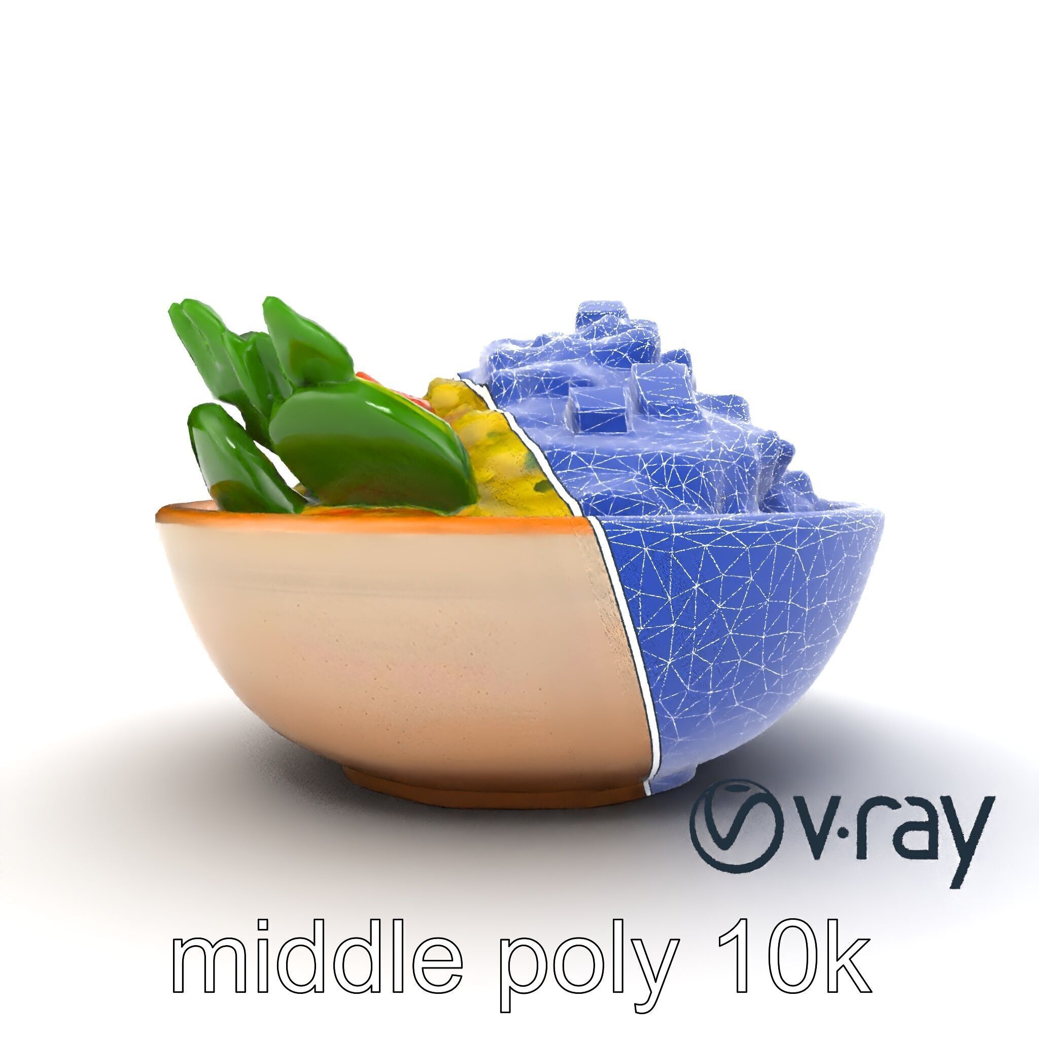 Guacamole Bowl Traditional Design 3D Model Pack Low-poly 3D model_26