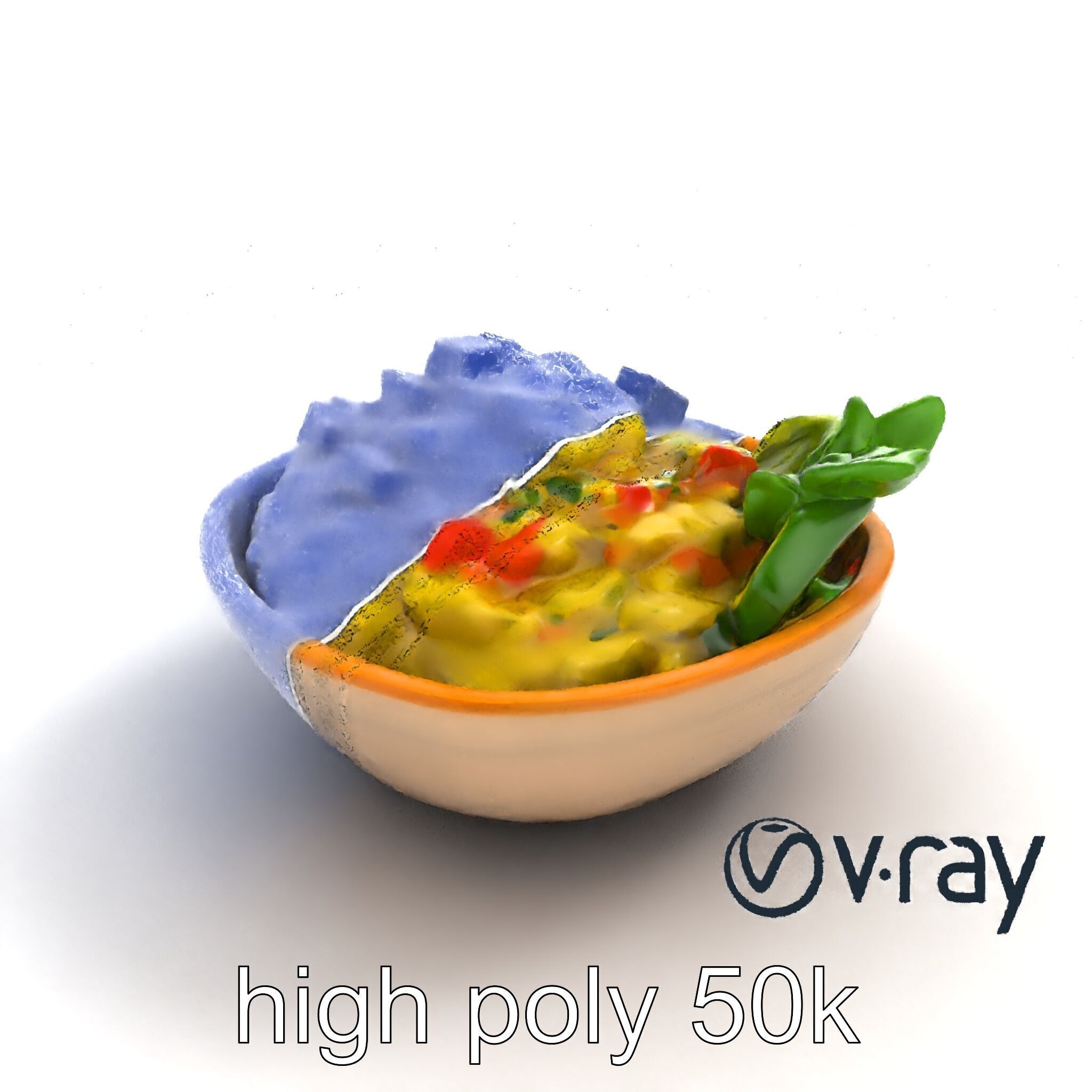 Guacamole Bowl Traditional Design 3D Model Pack Low-poly 3D model_12