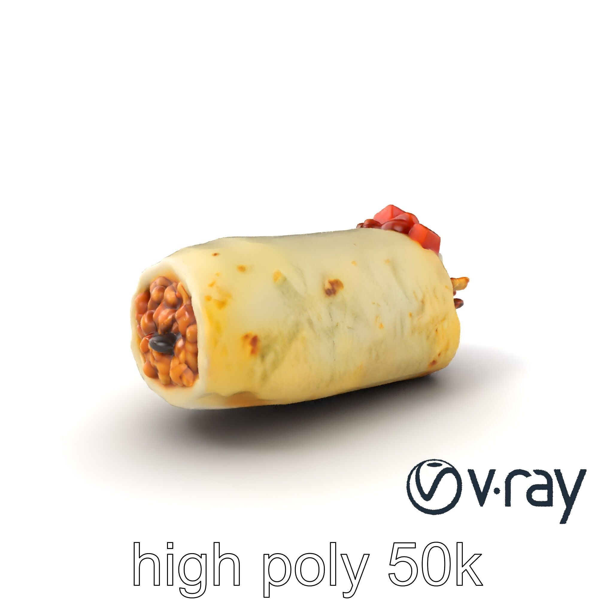 Chunky Burrito Mexican Delight model pack Low-poly 3D model_2