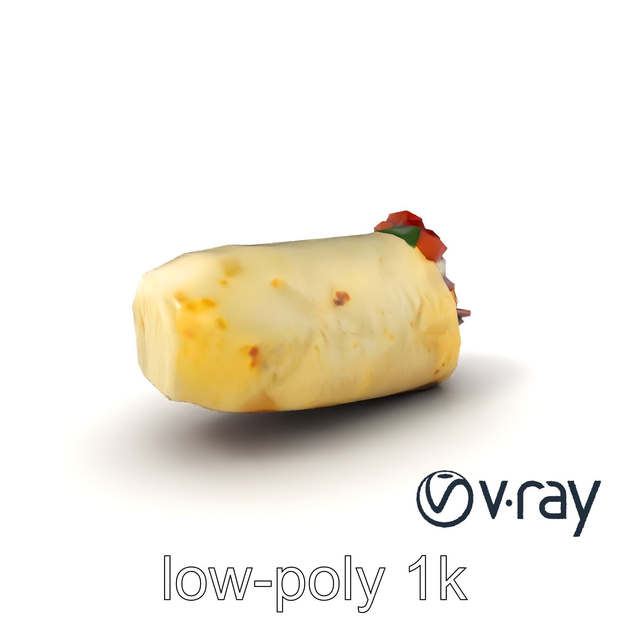 Chunky Burrito Mexican Delight model pack Low-poly 3D model_5