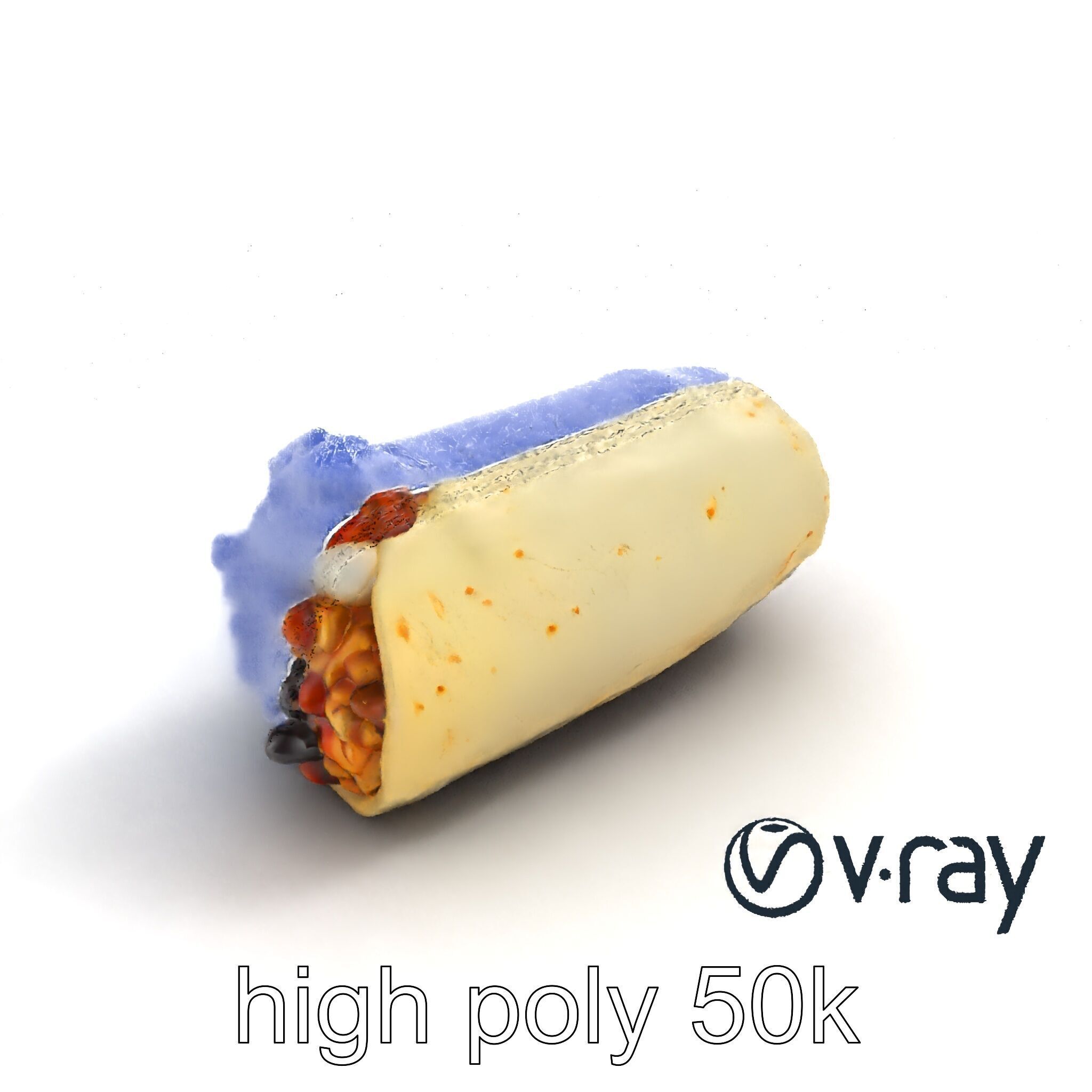 Chunky Burrito Mexican Delight model pack Low-poly 3D model_19