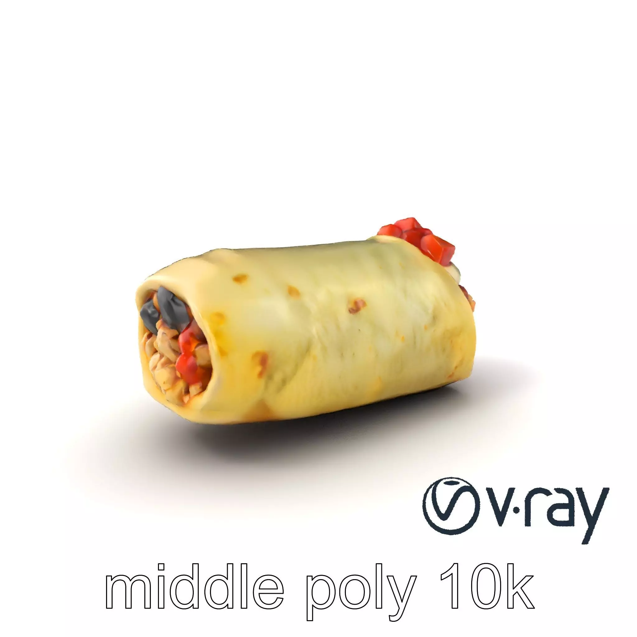 Chunky Burrito Mexican Delight model pack Low-poly 3D model_0