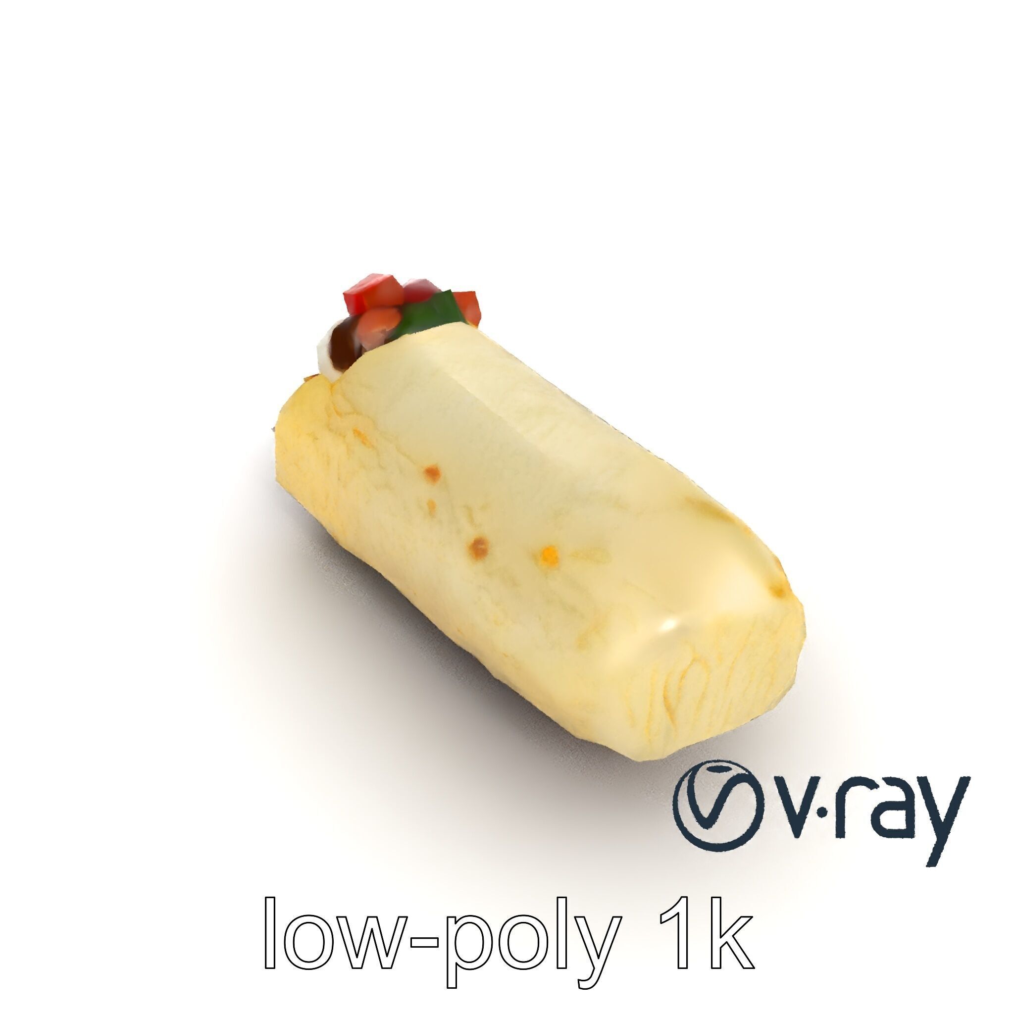 Chunky Burrito Mexican Delight model pack Low-poly 3D model_14