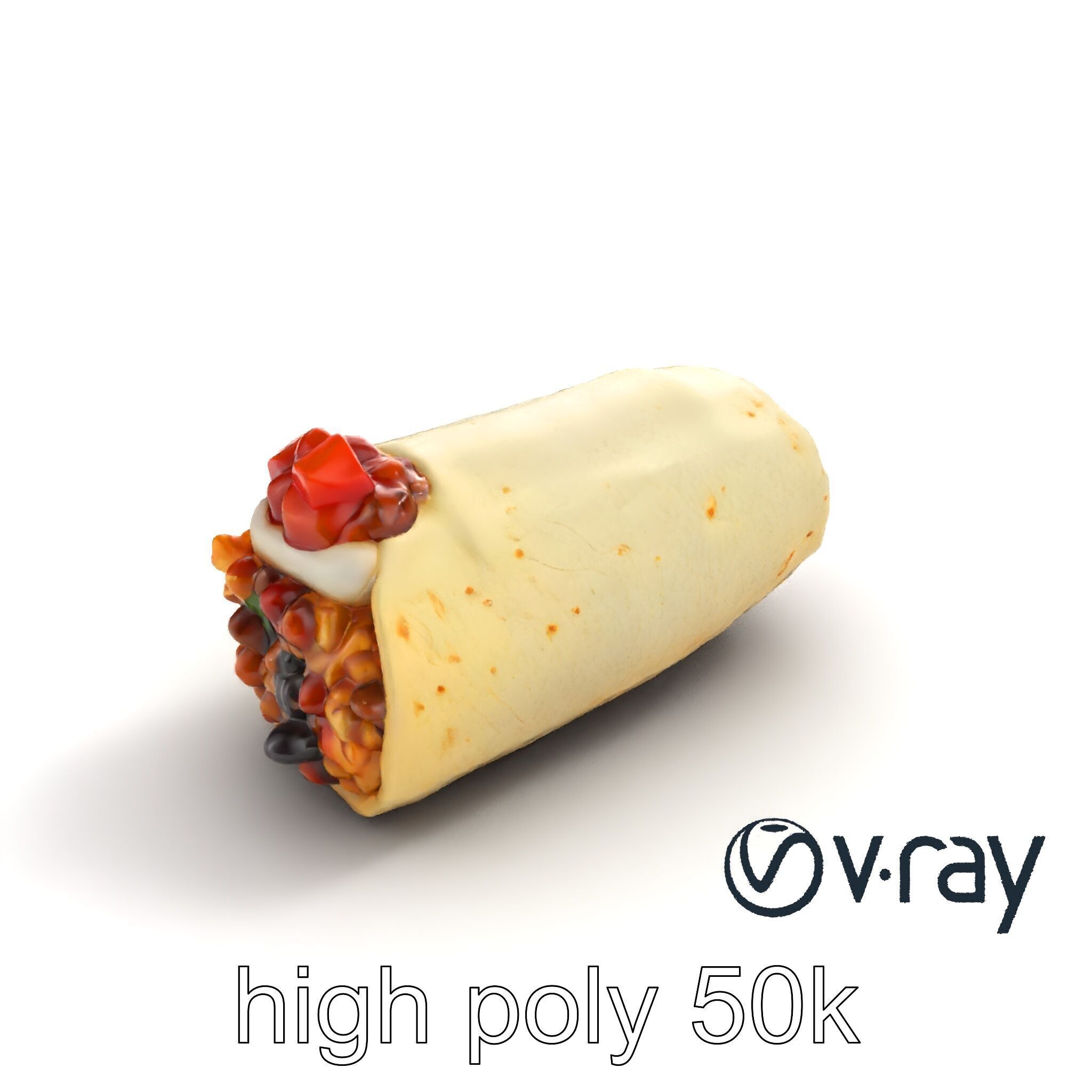 Chunky Burrito Mexican Delight model pack Low-poly 3D model_29