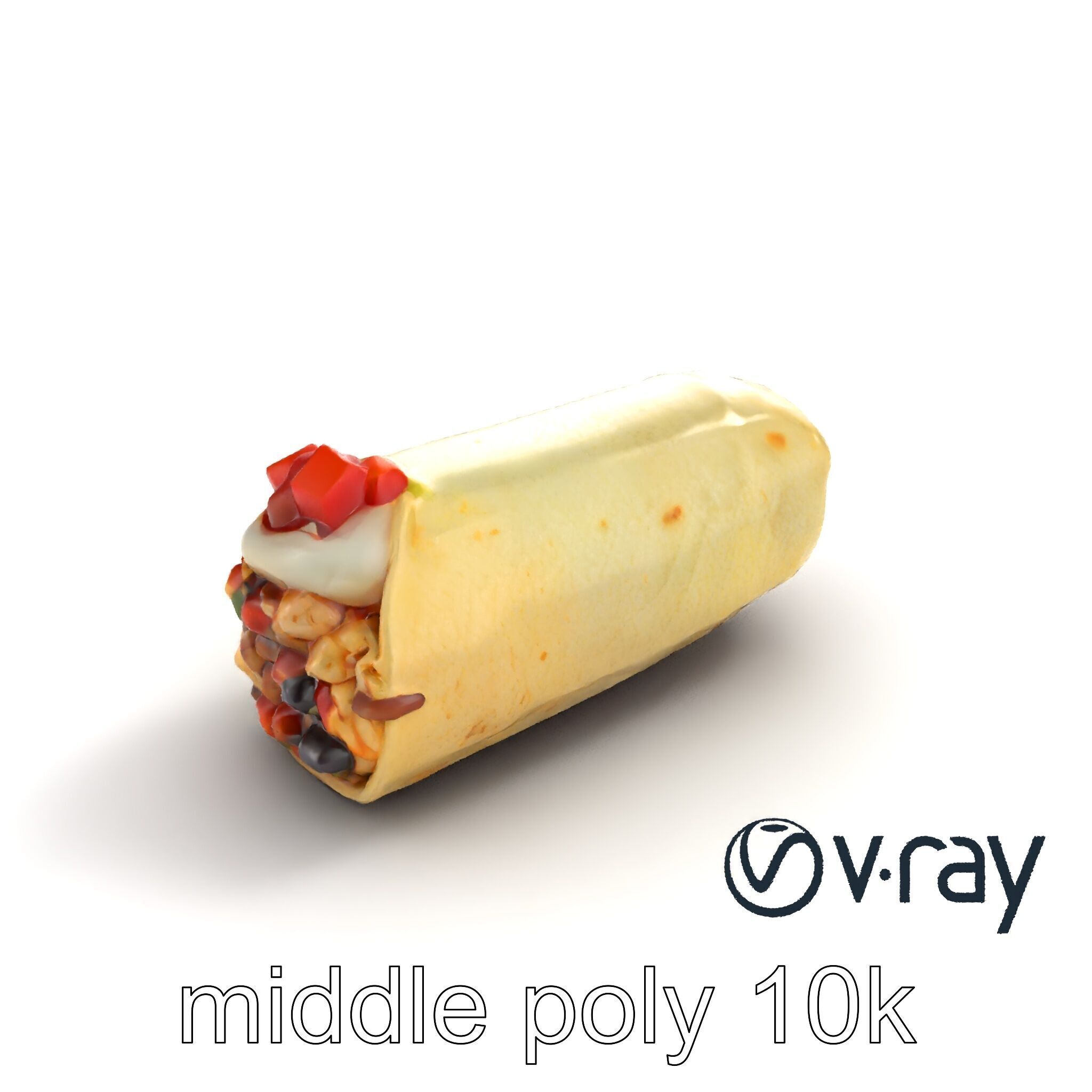 Chunky Burrito Mexican Delight model pack Low-poly 3D model_8