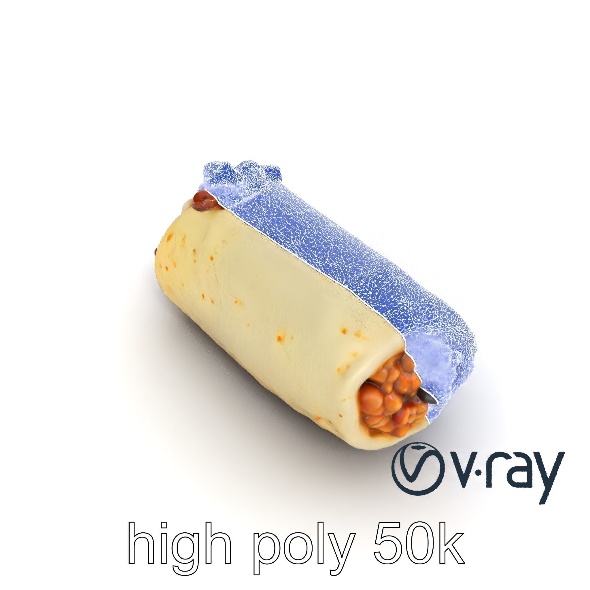 Chunky Burrito Mexican Delight model pack Low-poly 3D model_26