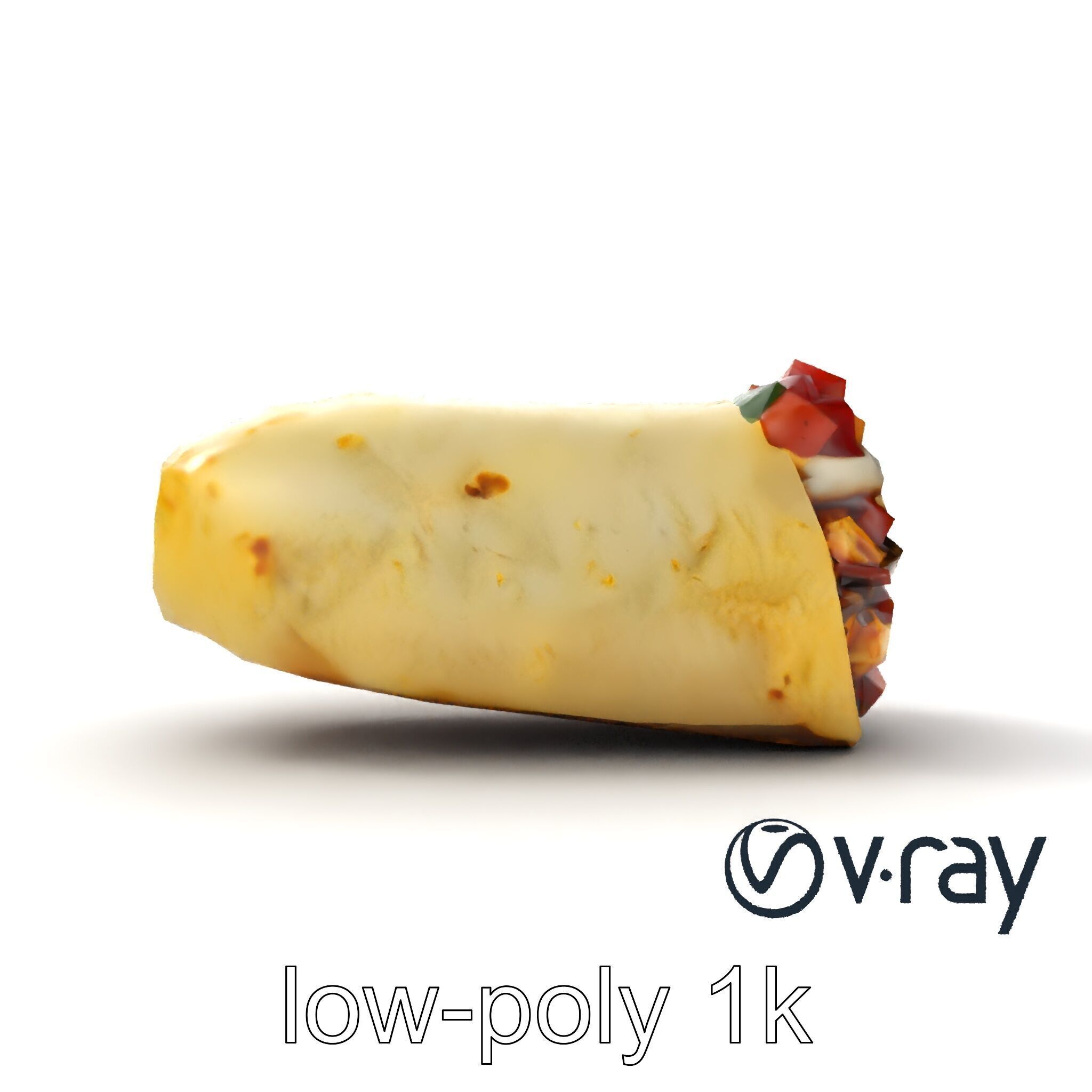 Chunky Burrito Mexican Delight model pack Low-poly 3D model_15