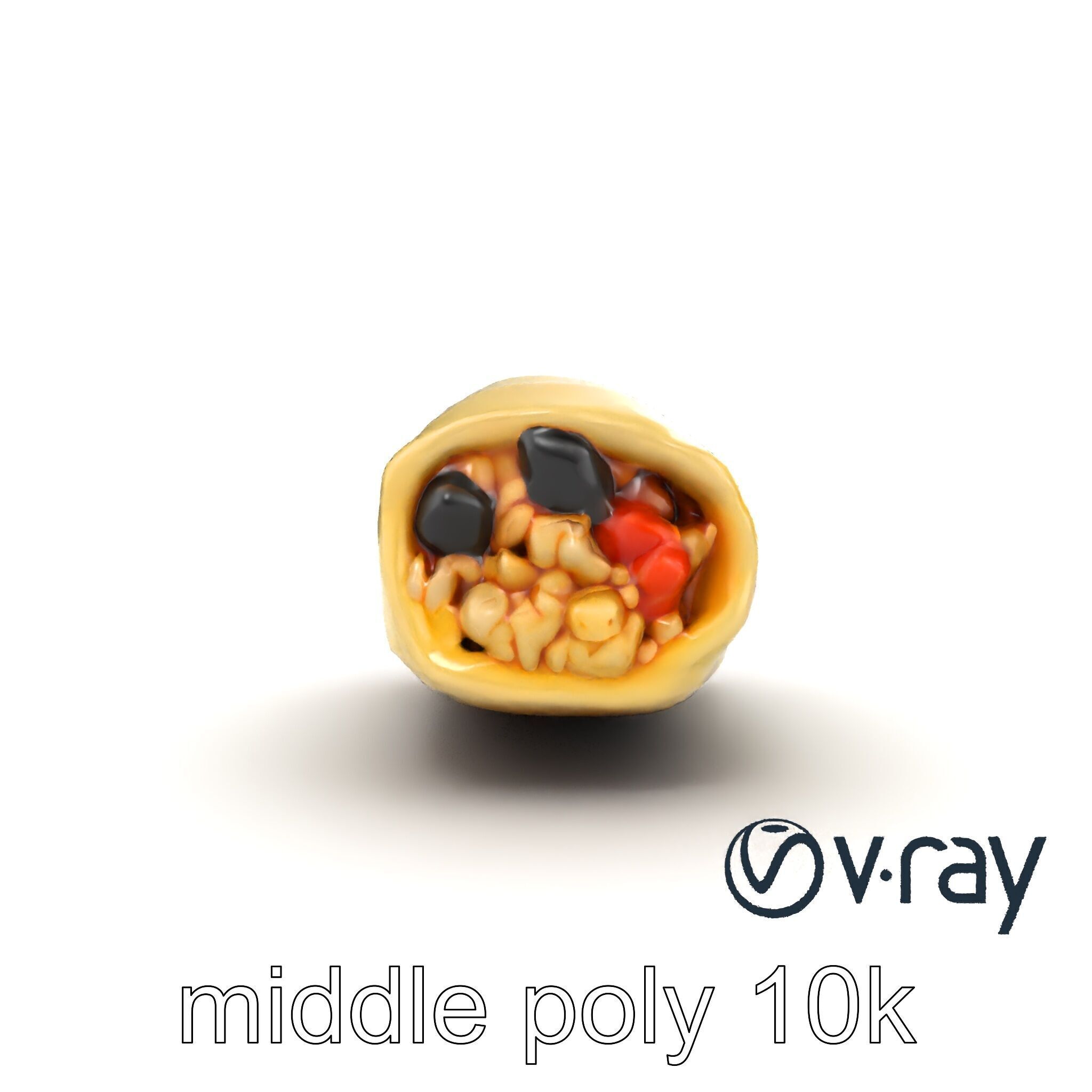 Chunky Burrito Mexican Delight model pack Low-poly 3D model_21