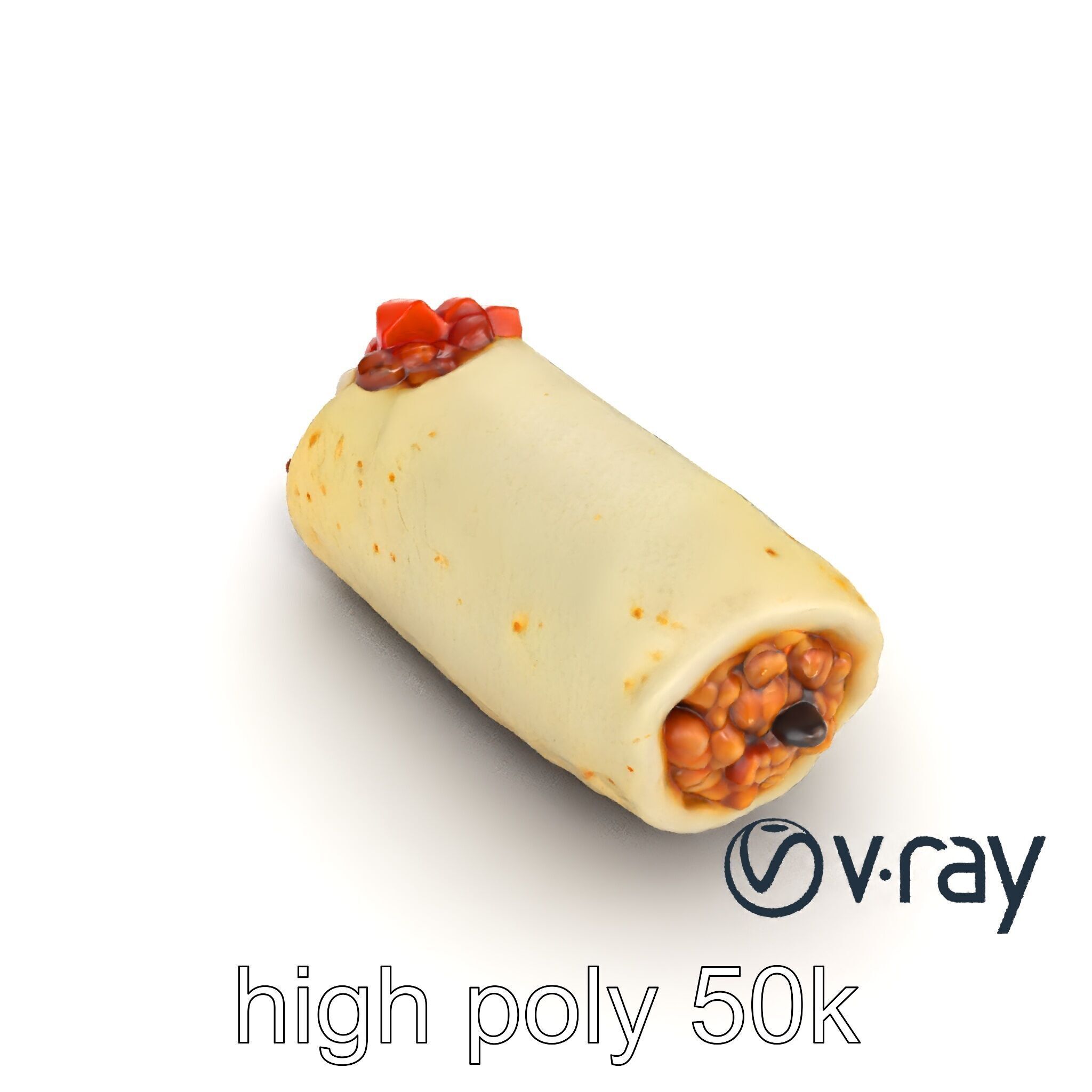 Chunky Burrito Mexican Delight model pack Low-poly 3D model_13