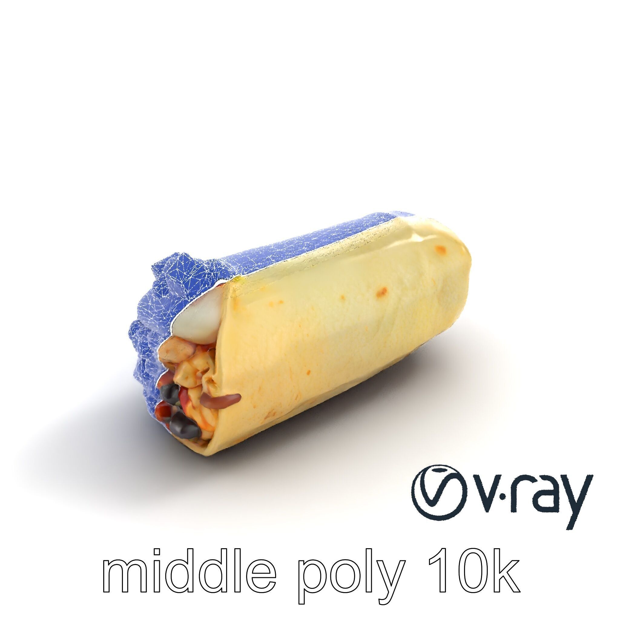 Chunky Burrito Mexican Delight model pack Low-poly 3D model_18