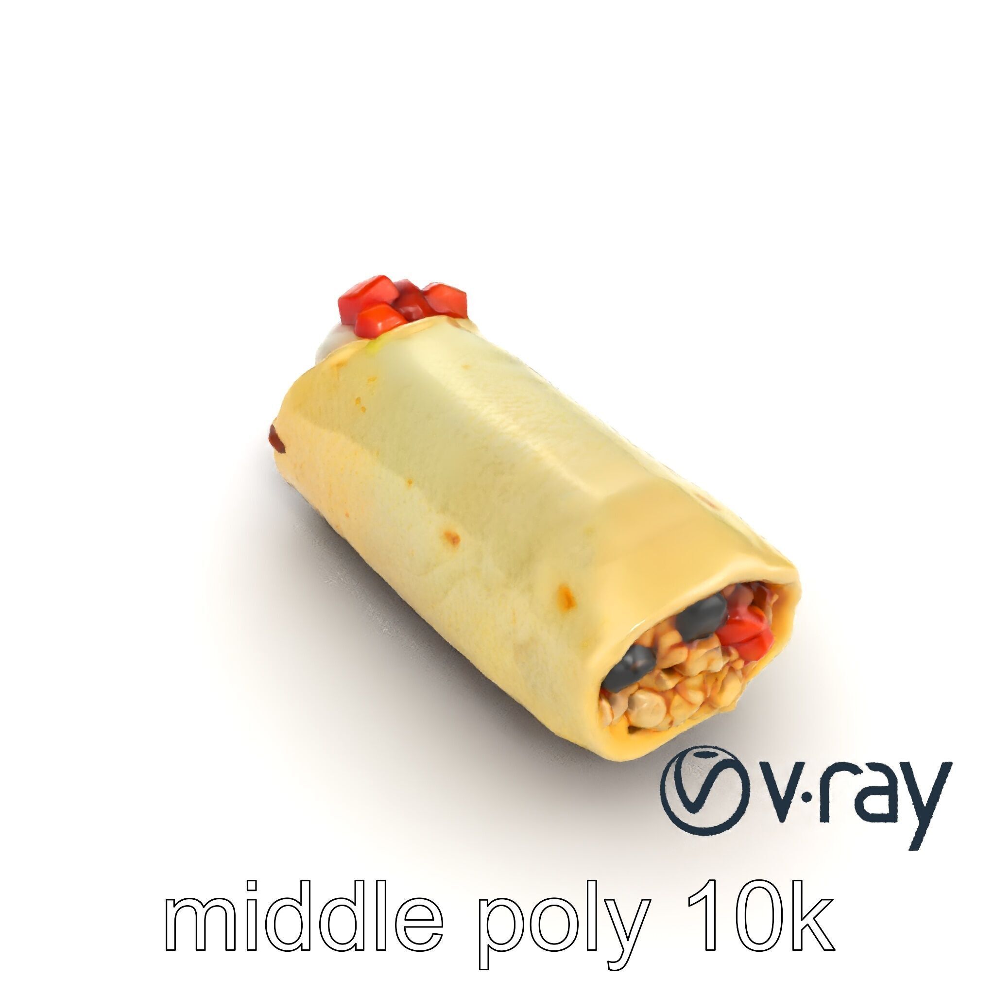 Chunky Burrito Mexican Delight model pack Low-poly 3D model_20
