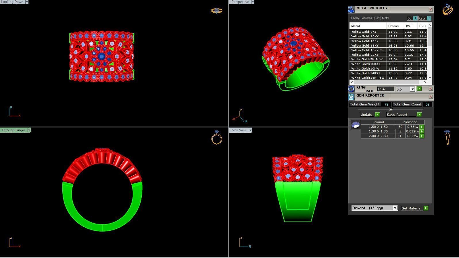 Flower Ring 3D print model_5