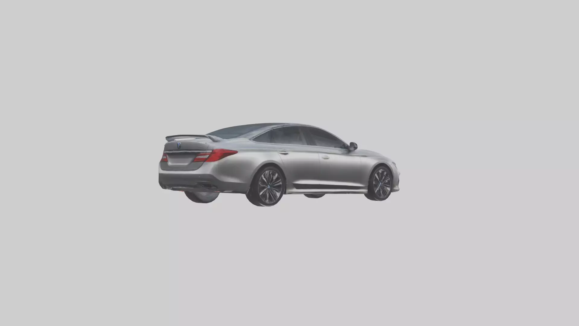 Hightech Performance Sedan model Low-poly 3D model_0