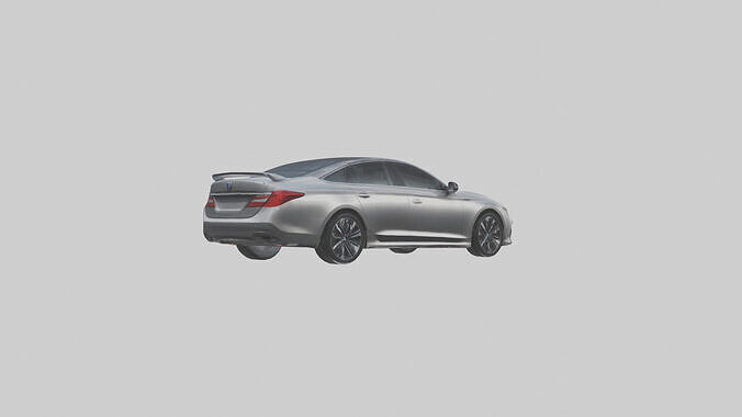 Hightech Performance Sedan model Low-poly 3D model