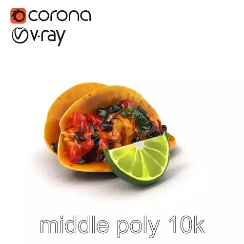 Vegan Breakfast Tacos Model Pack Low-poly 3D model
