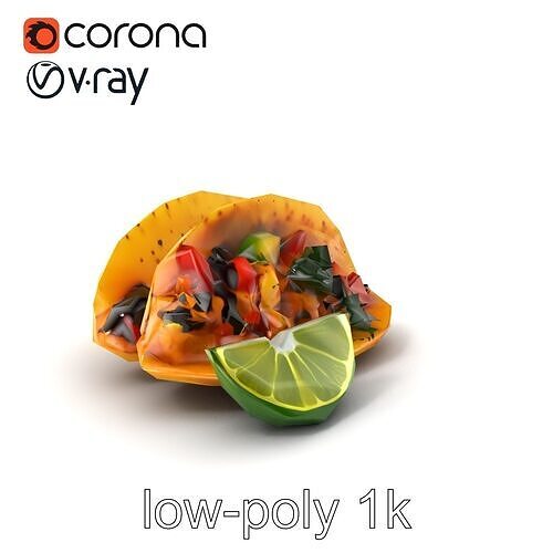 Vegan Breakfast Tacos Model Pack Low-poly 3D model 5
