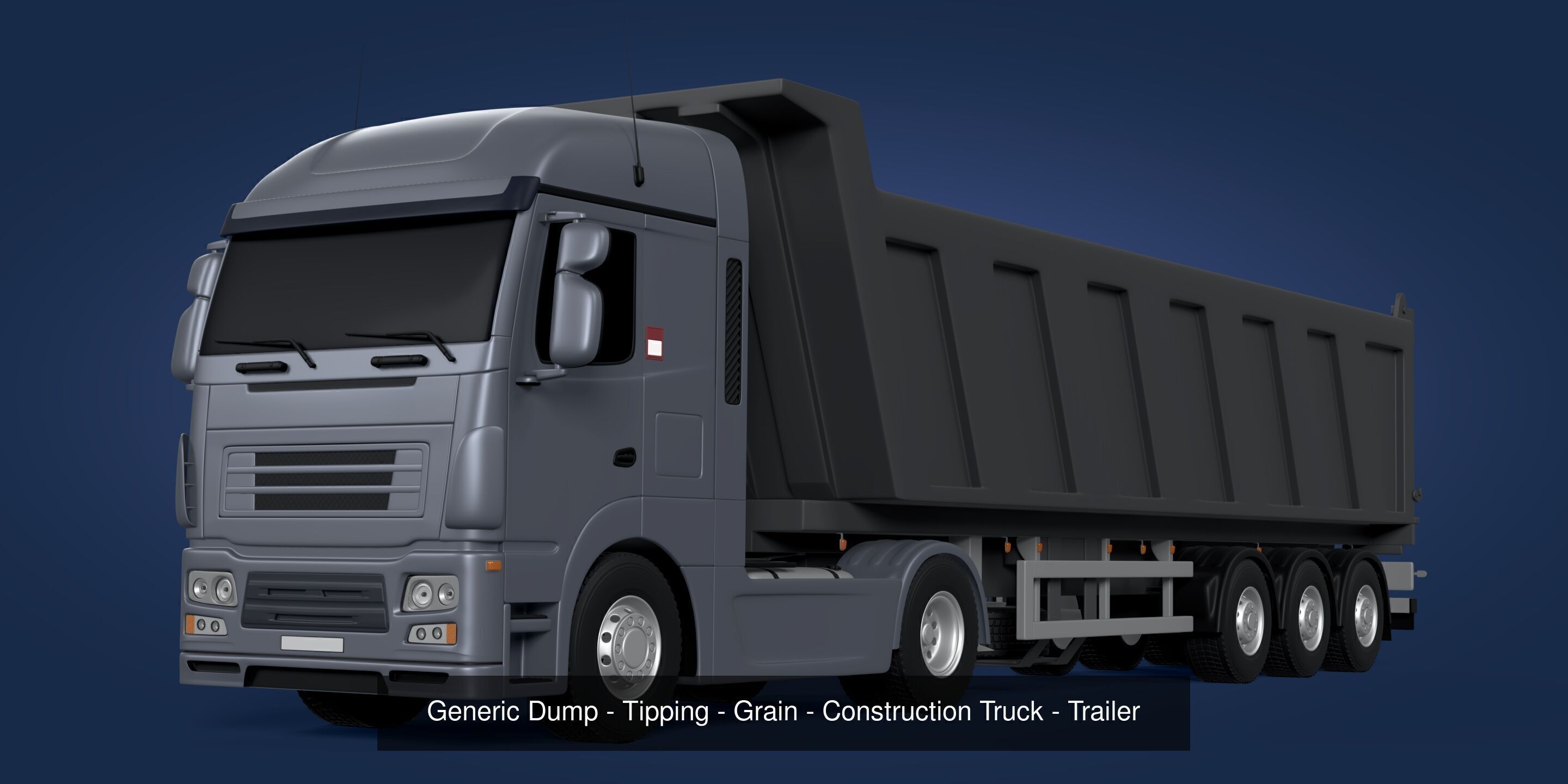 Generic Heavy trucks  -- Cement Mixer - Tipping - Construction 3D Model Collection_1