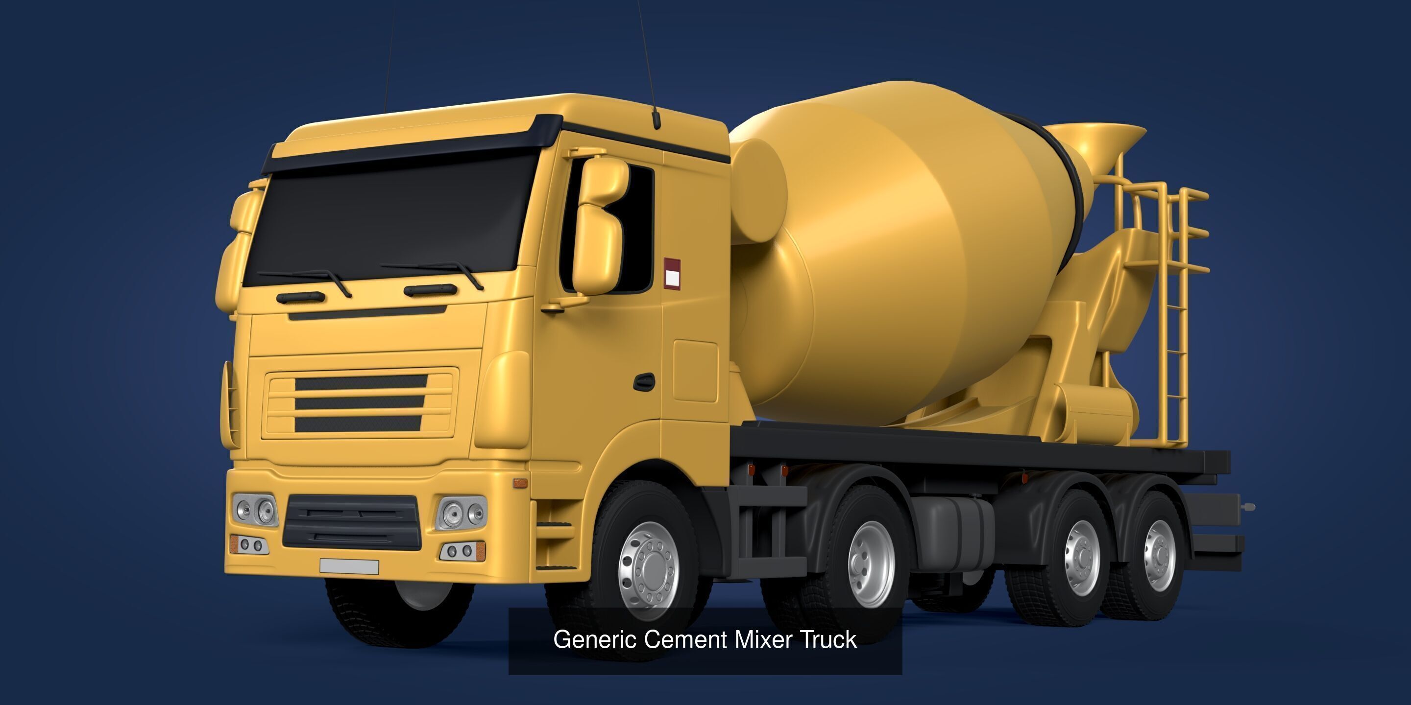 Generic Heavy trucks  -- Cement Mixer - Tipping - Construction 3D Model Collection_2