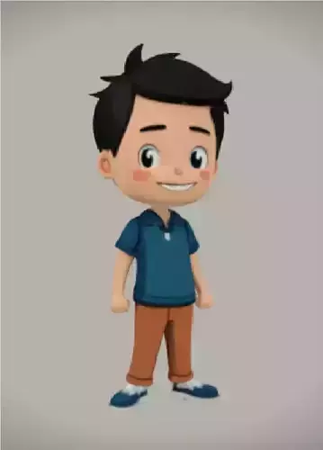 boy cartoon character cute 