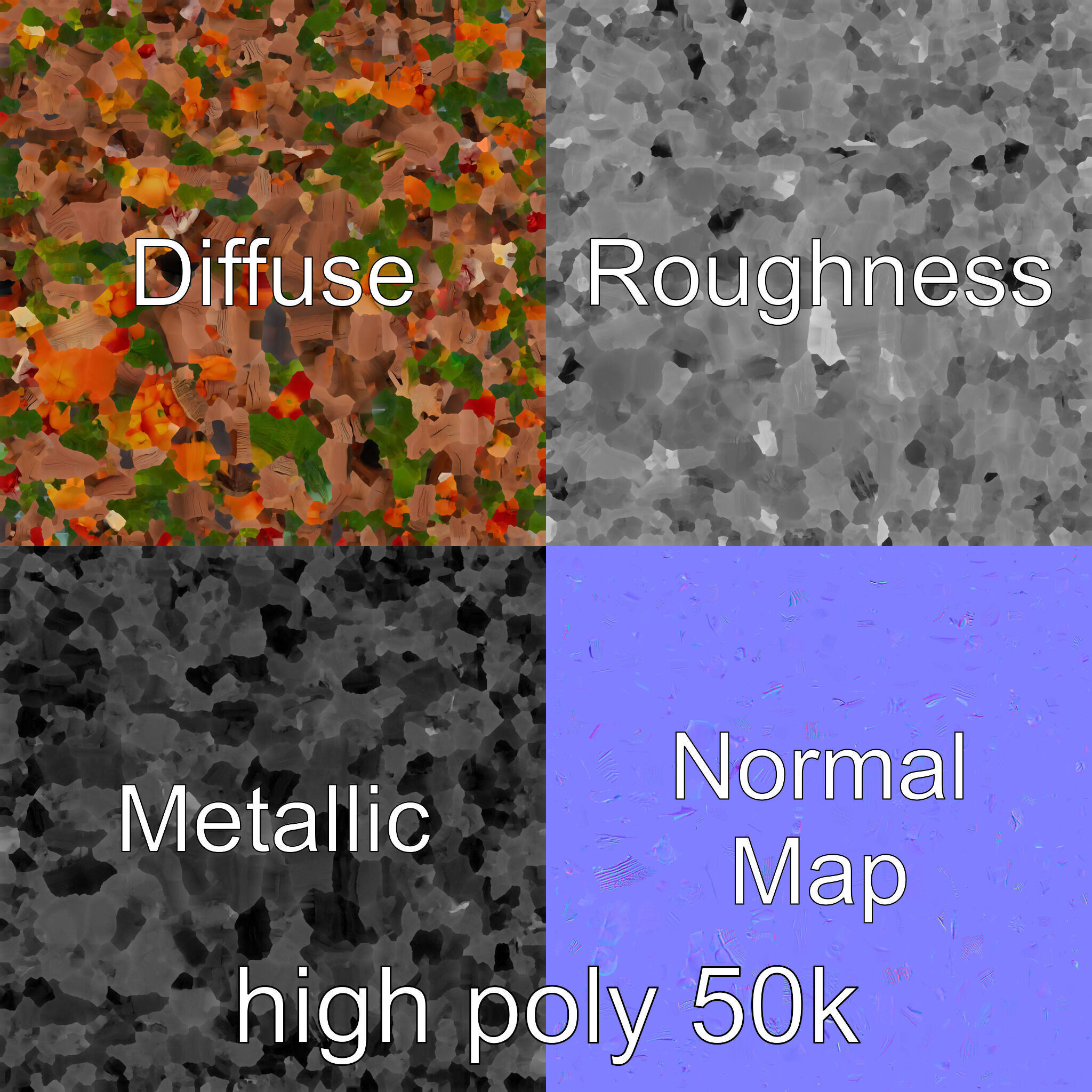 Authentic Agricultural Vendor Bench Rustic model pack Low-poly 3D model_3