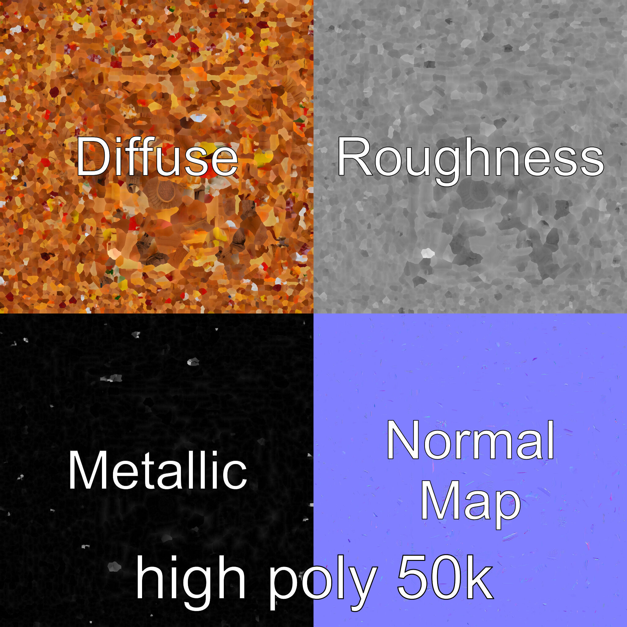 Rustic Bazaar Vendor Shelf Model Pack Low-poly 3D model_3