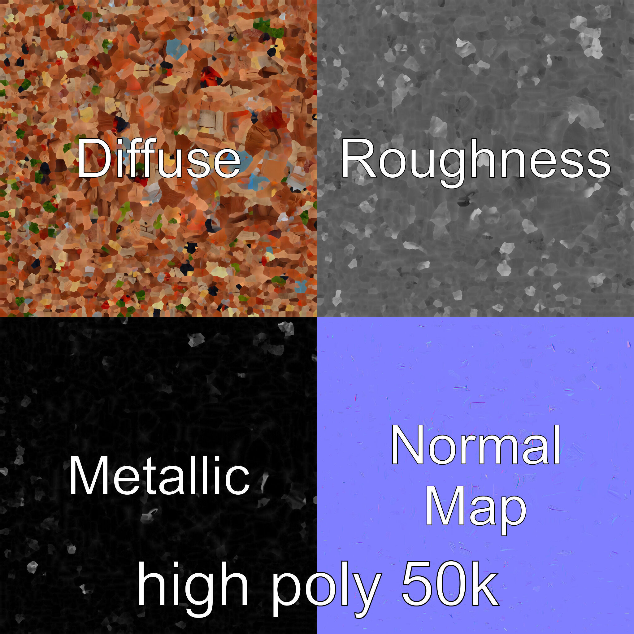 Eco-friendly Wooden Market Stall model pack Low-poly 3D model_3