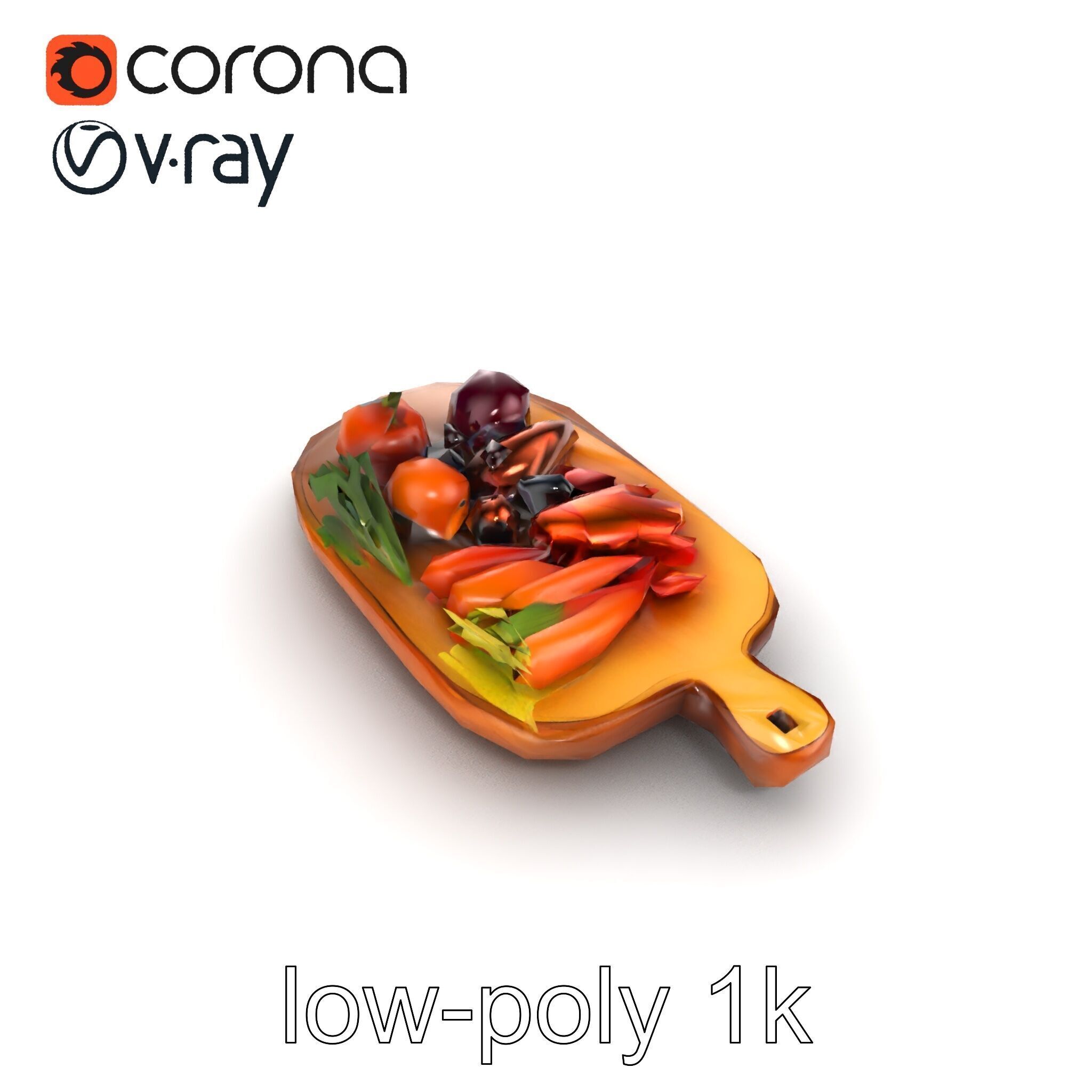 Countryside Rustic Food Spread model pack Low-poly 3D model_11