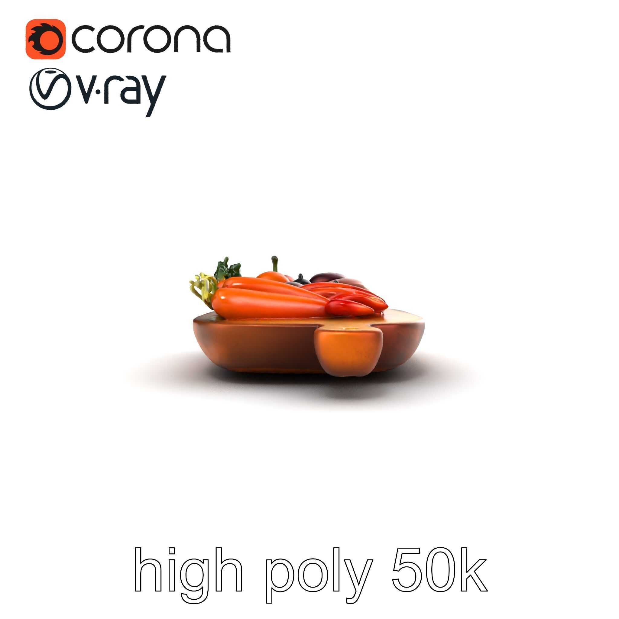 Countryside Rustic Food Spread model pack Low-poly 3D model_21