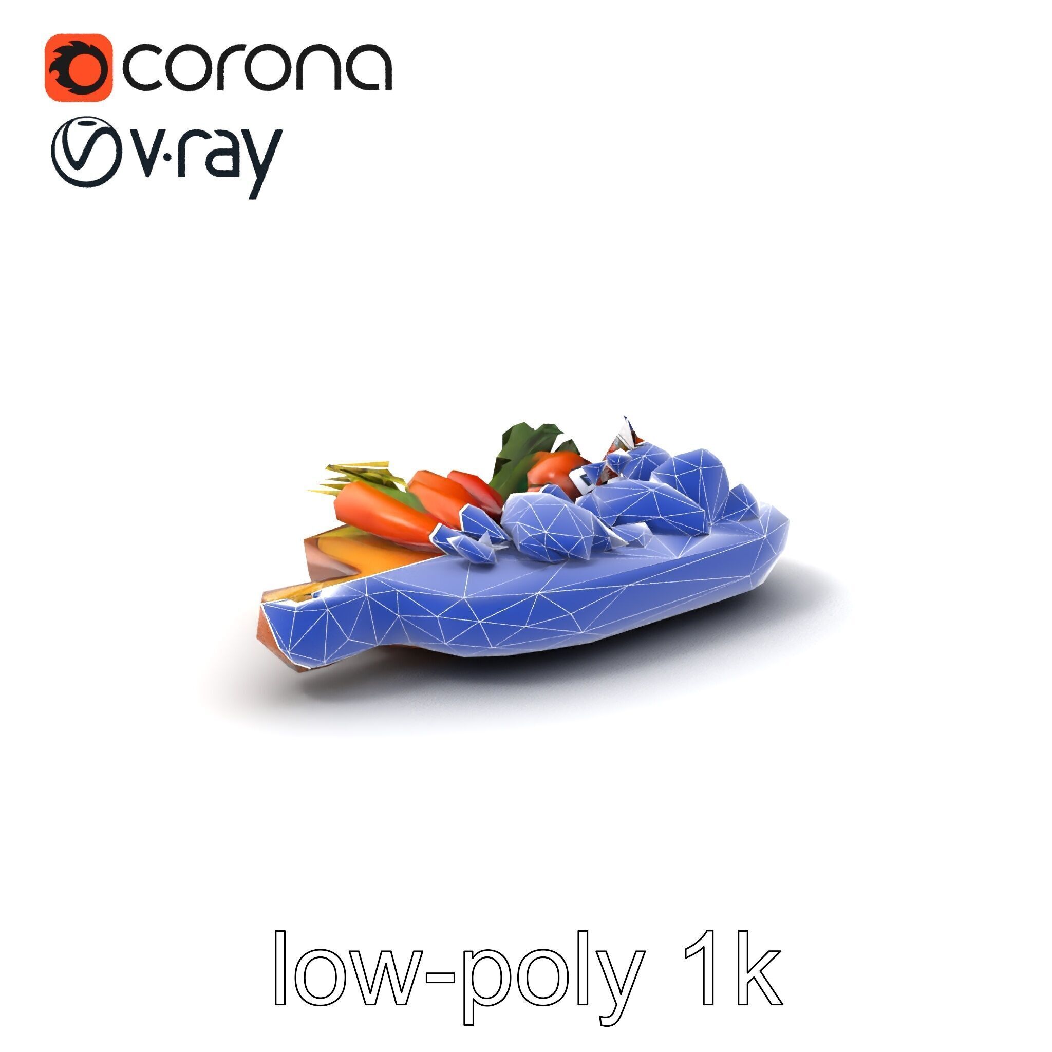 Countryside Rustic Food Spread model pack Low-poly 3D model_6