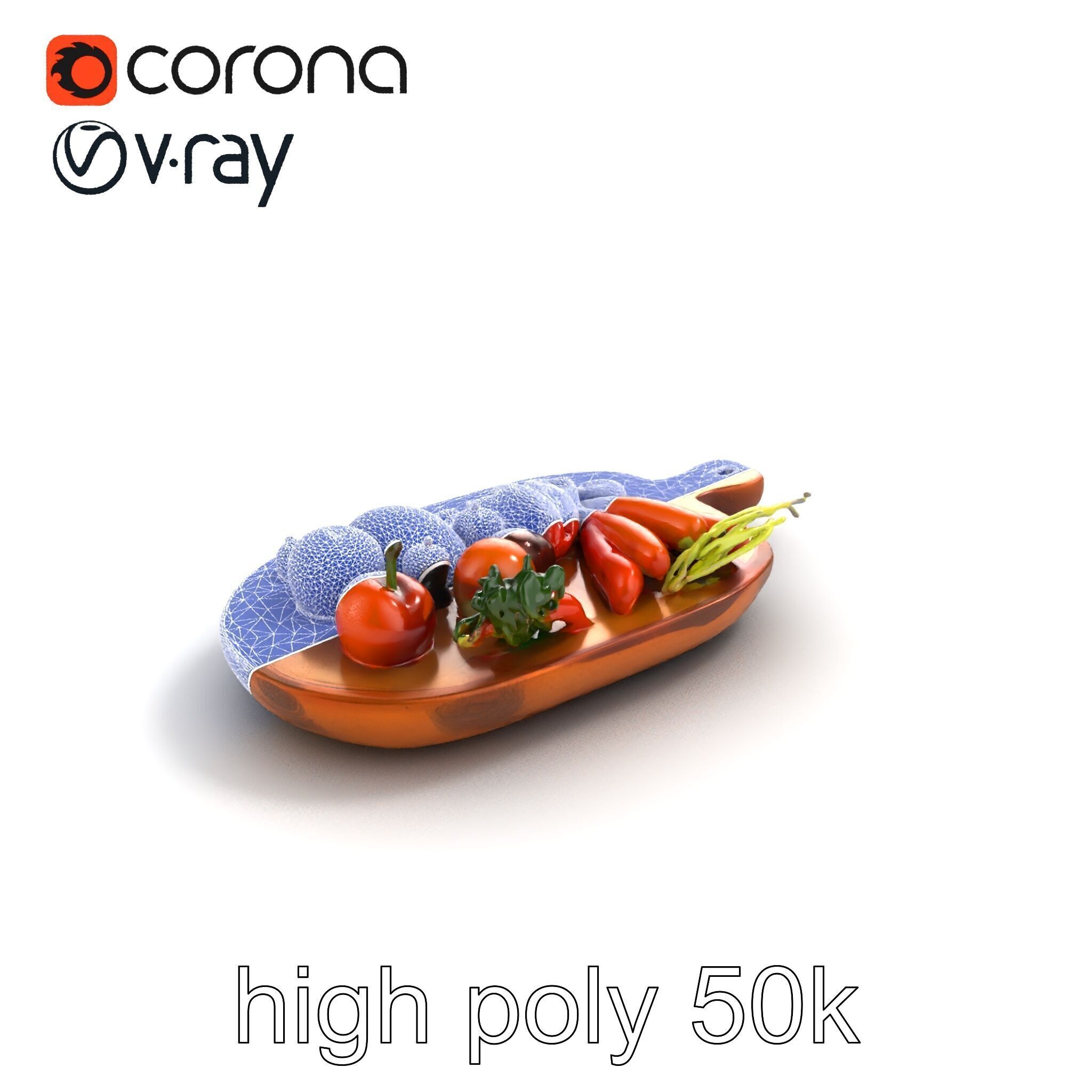 Countryside Rustic Food Spread model pack Low-poly 3D model_14