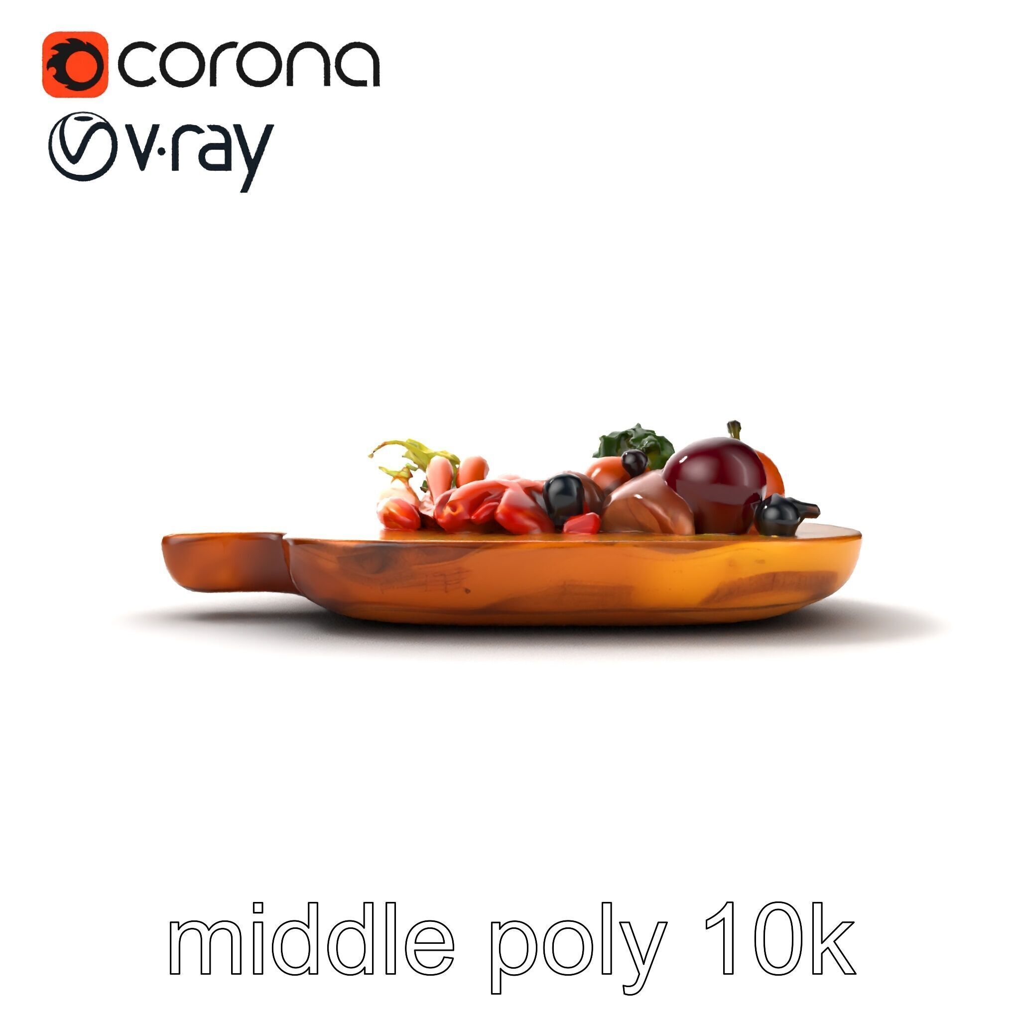 Countryside Rustic Food Spread model pack Low-poly 3D model_25