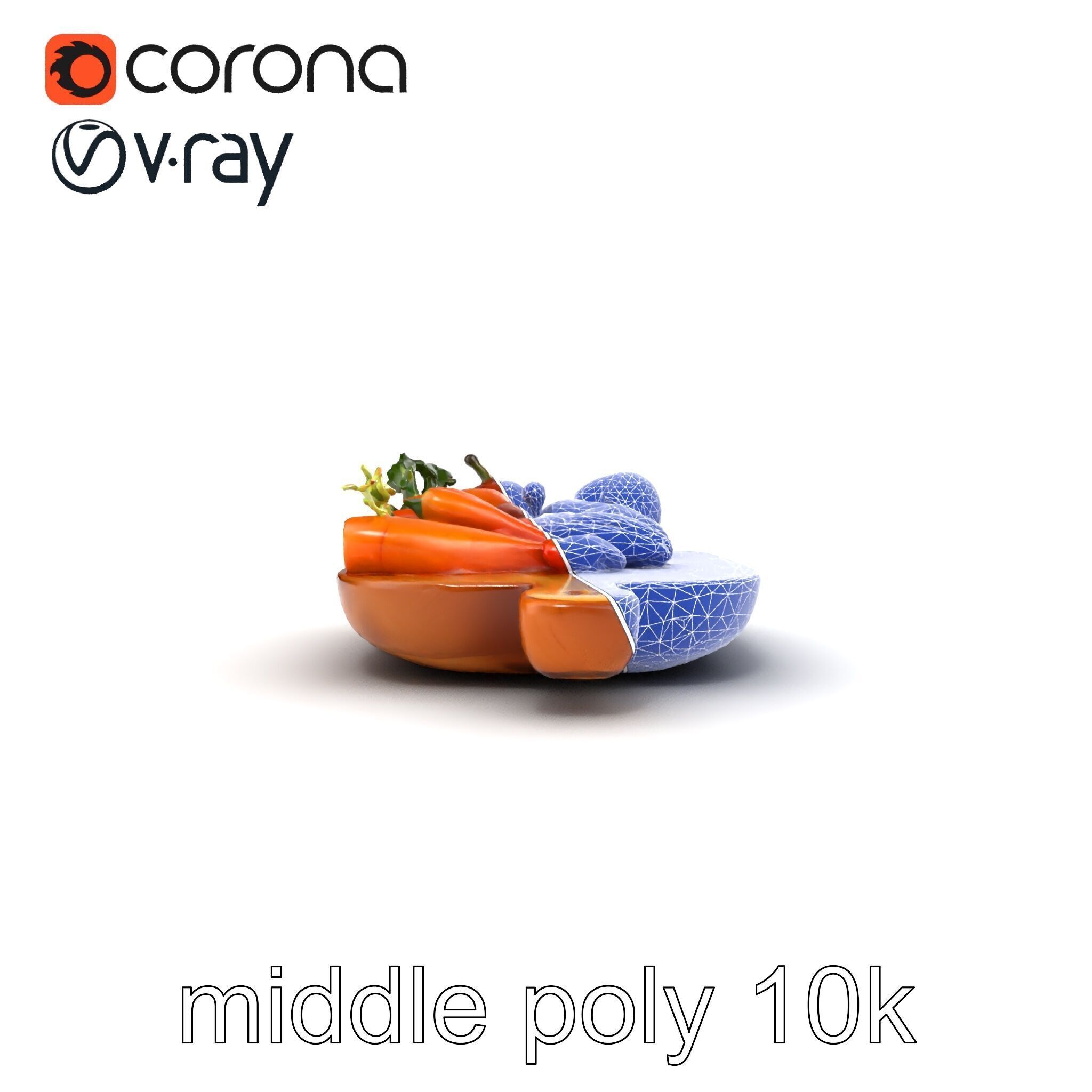 Countryside Rustic Food Spread model pack Low-poly 3D model_19