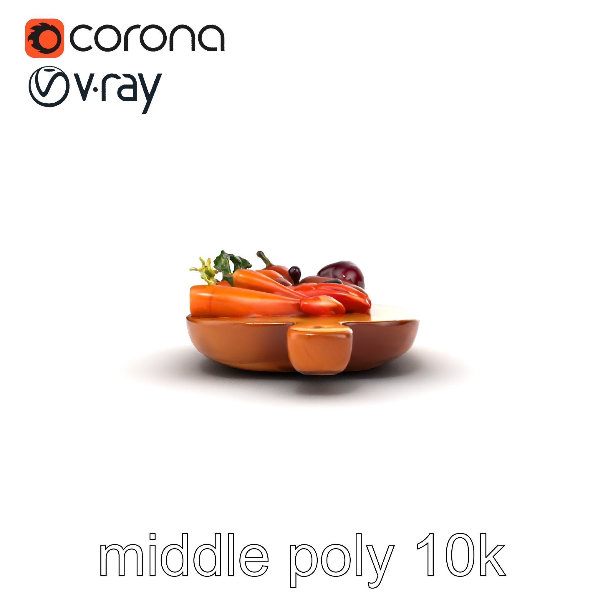 Countryside Rustic Food Spread model pack Low-poly 3D model_15