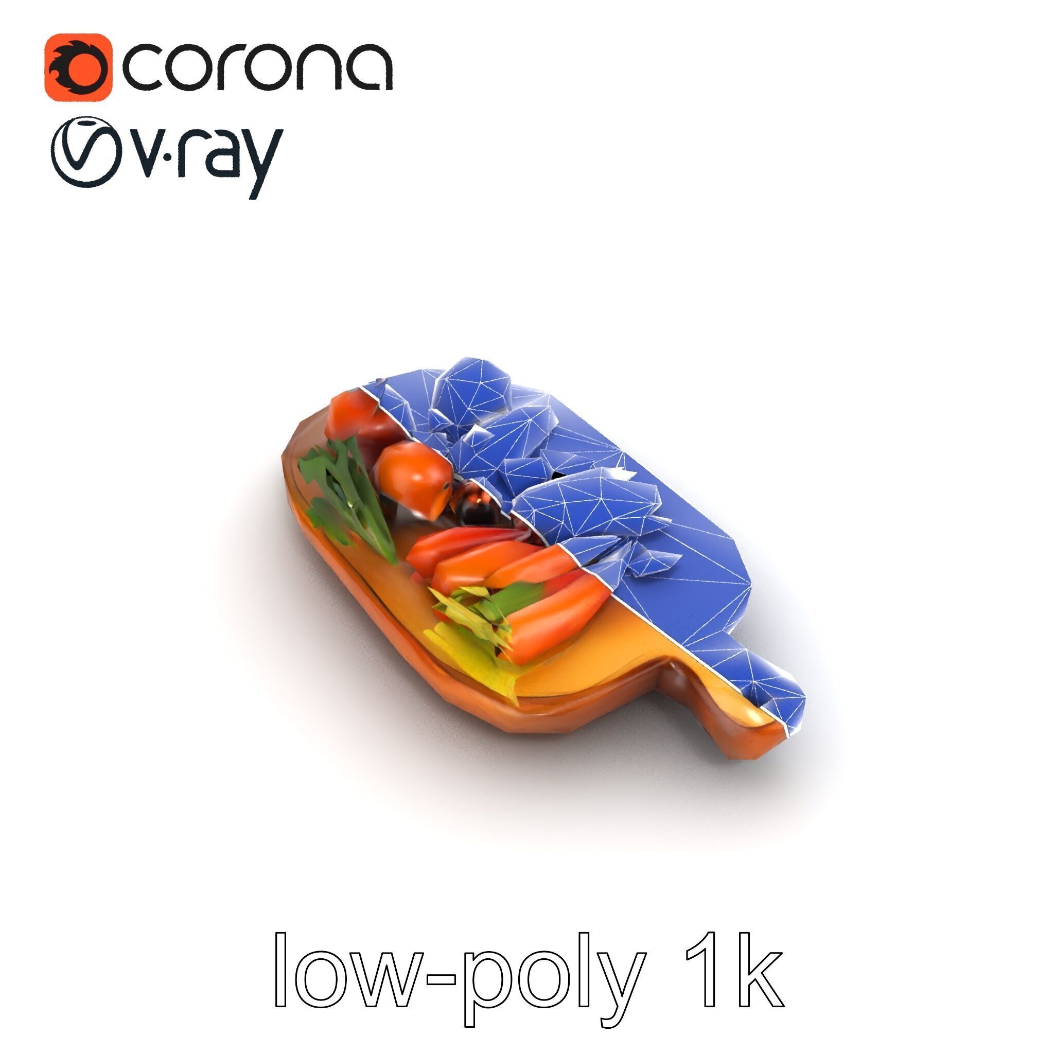 Countryside Rustic Food Spread model pack Low-poly 3D model_23