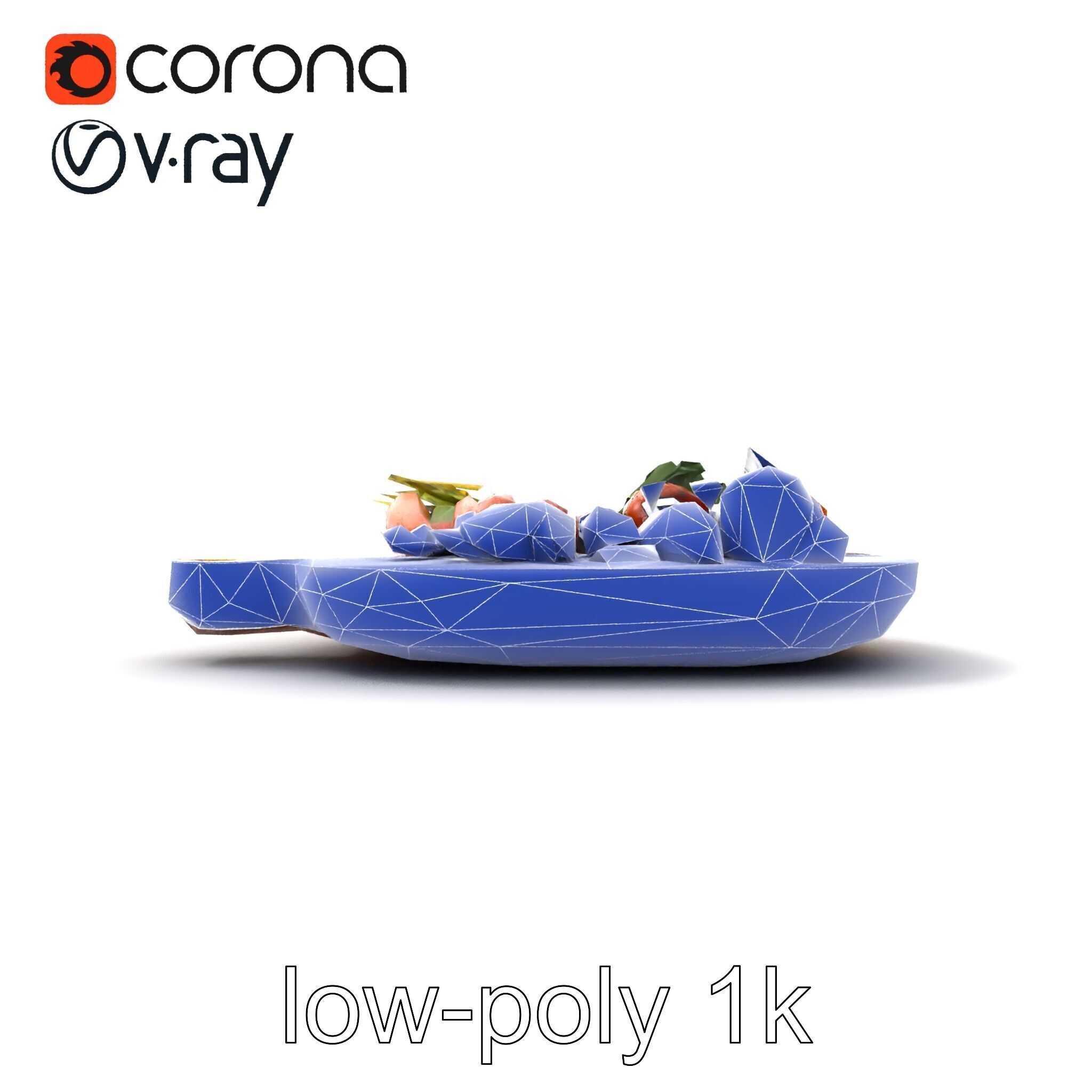 Countryside Rustic Food Spread model pack Low-poly 3D model_22