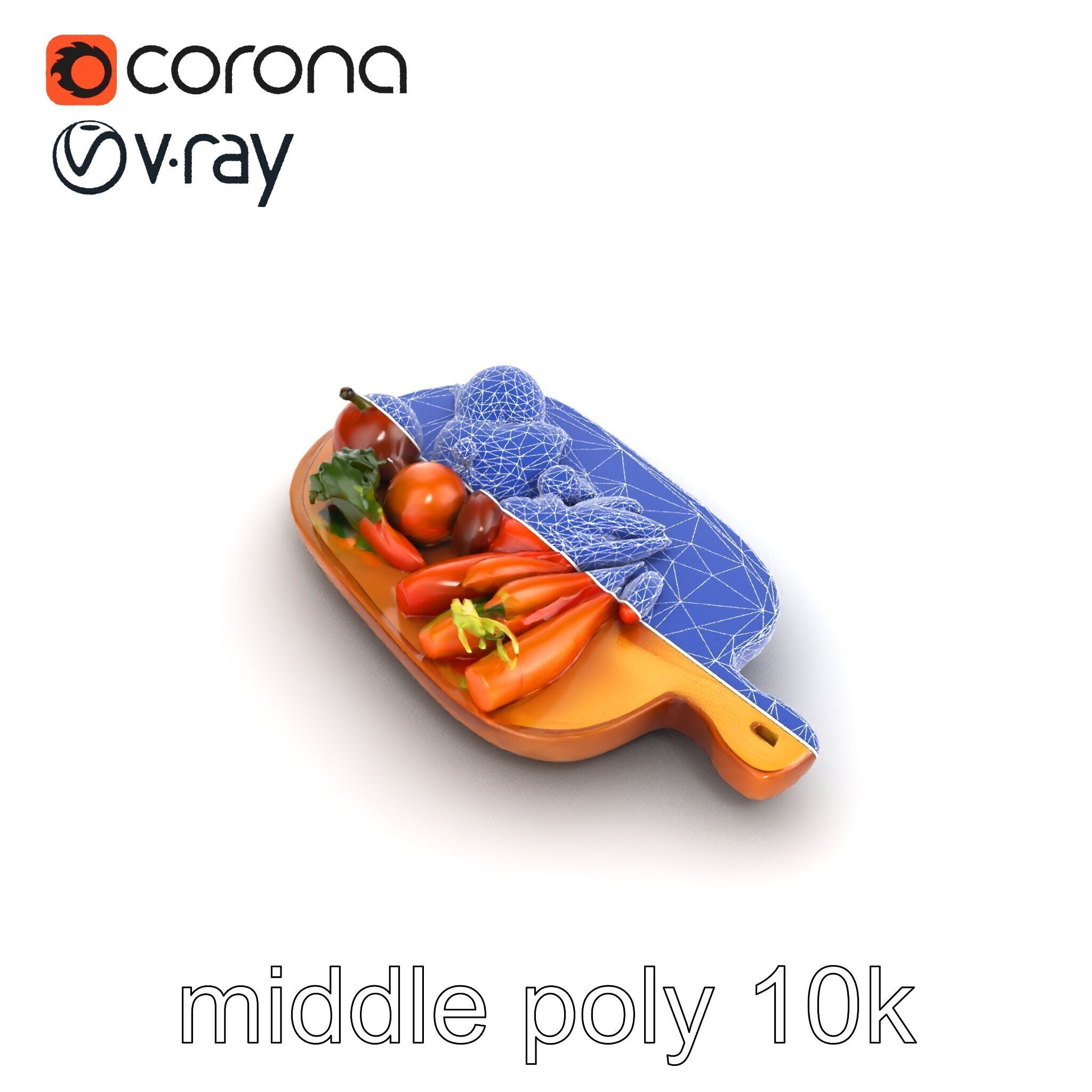 Countryside Rustic Food Spread model pack Low-poly 3D model_27