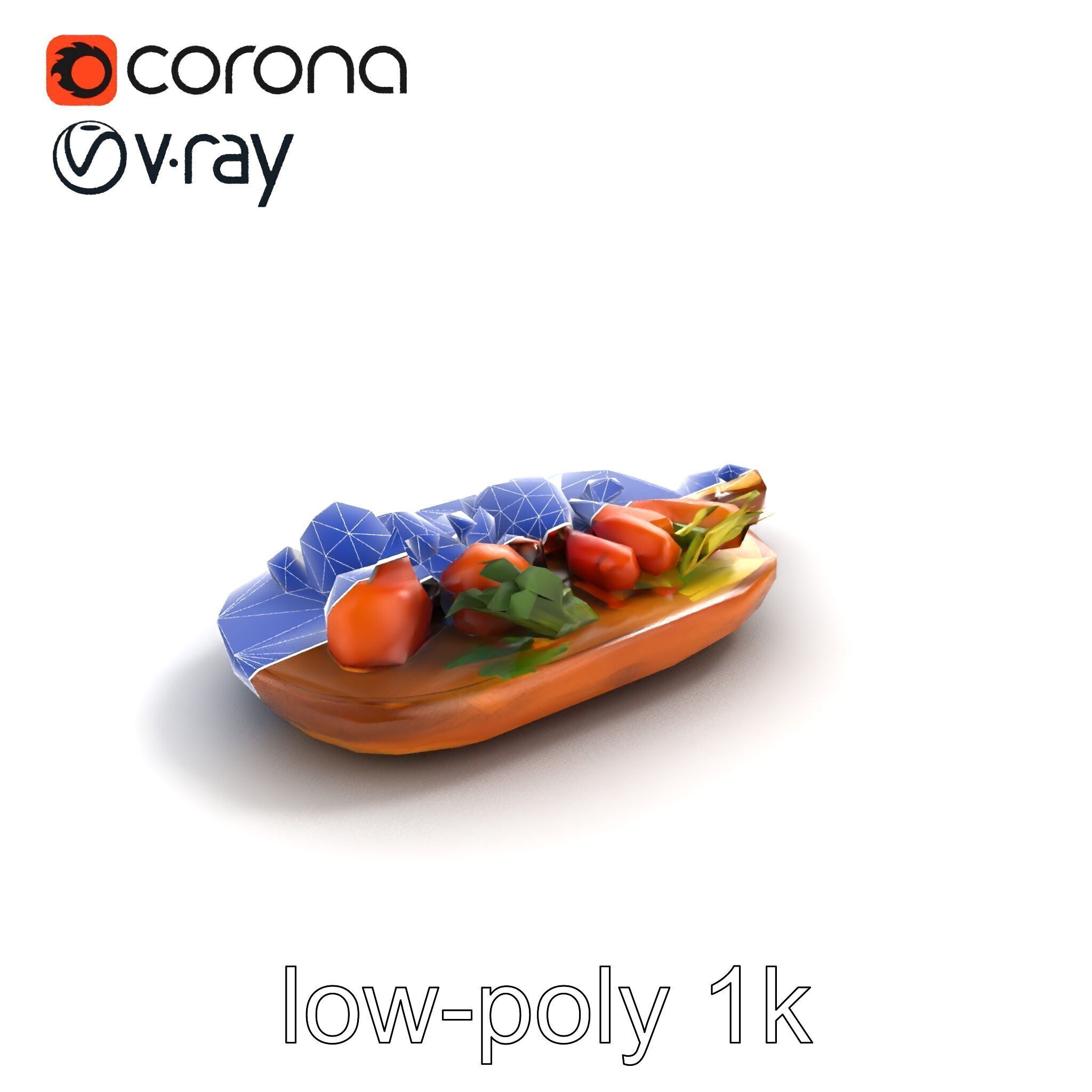 Countryside Rustic Food Spread model pack Low-poly 3D model_10