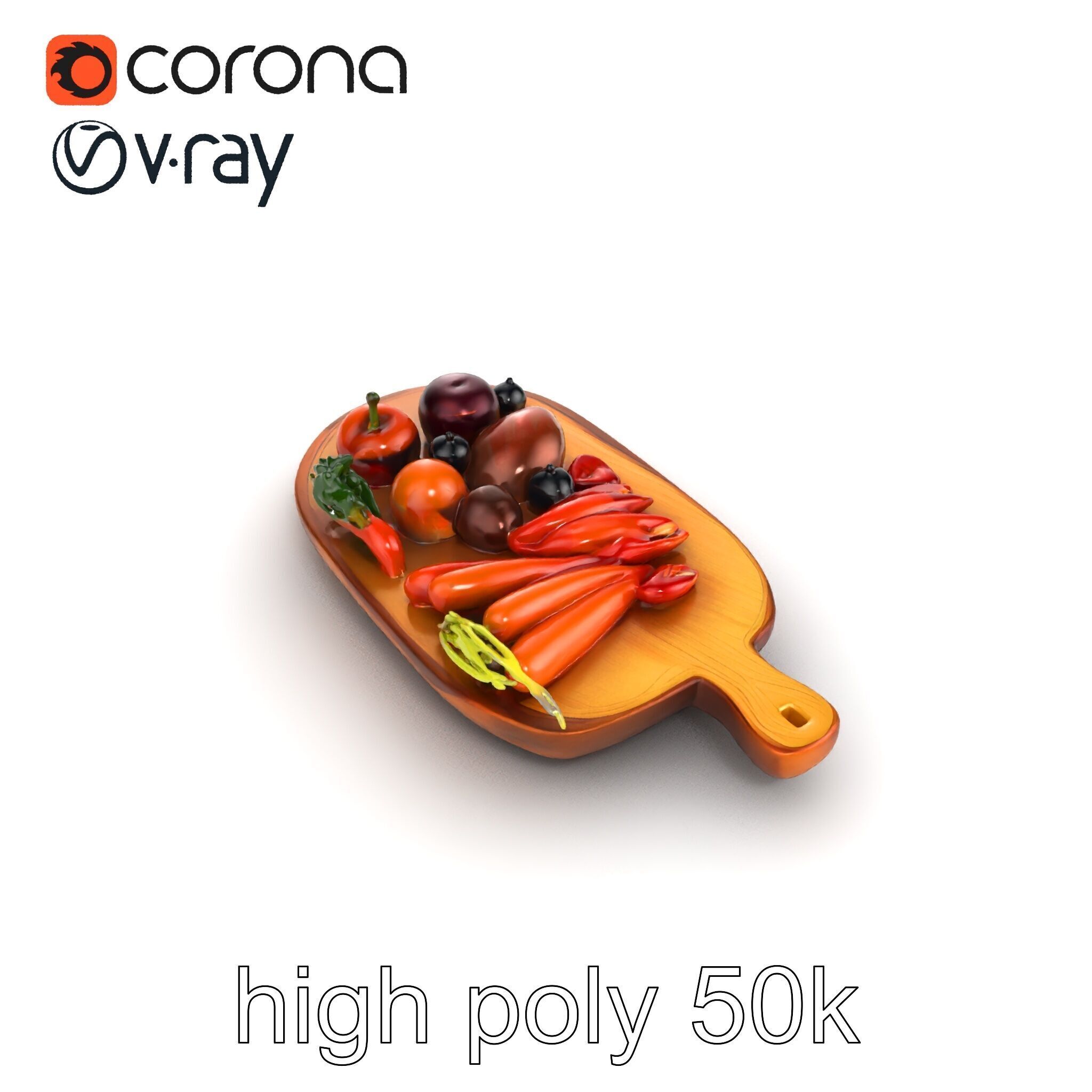 Countryside Rustic Food Spread model pack Low-poly 3D model_30