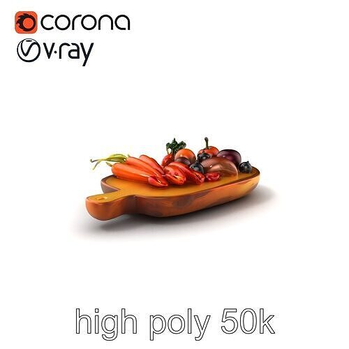 Countryside Rustic Food Spread model pack Low-poly 3D model 3