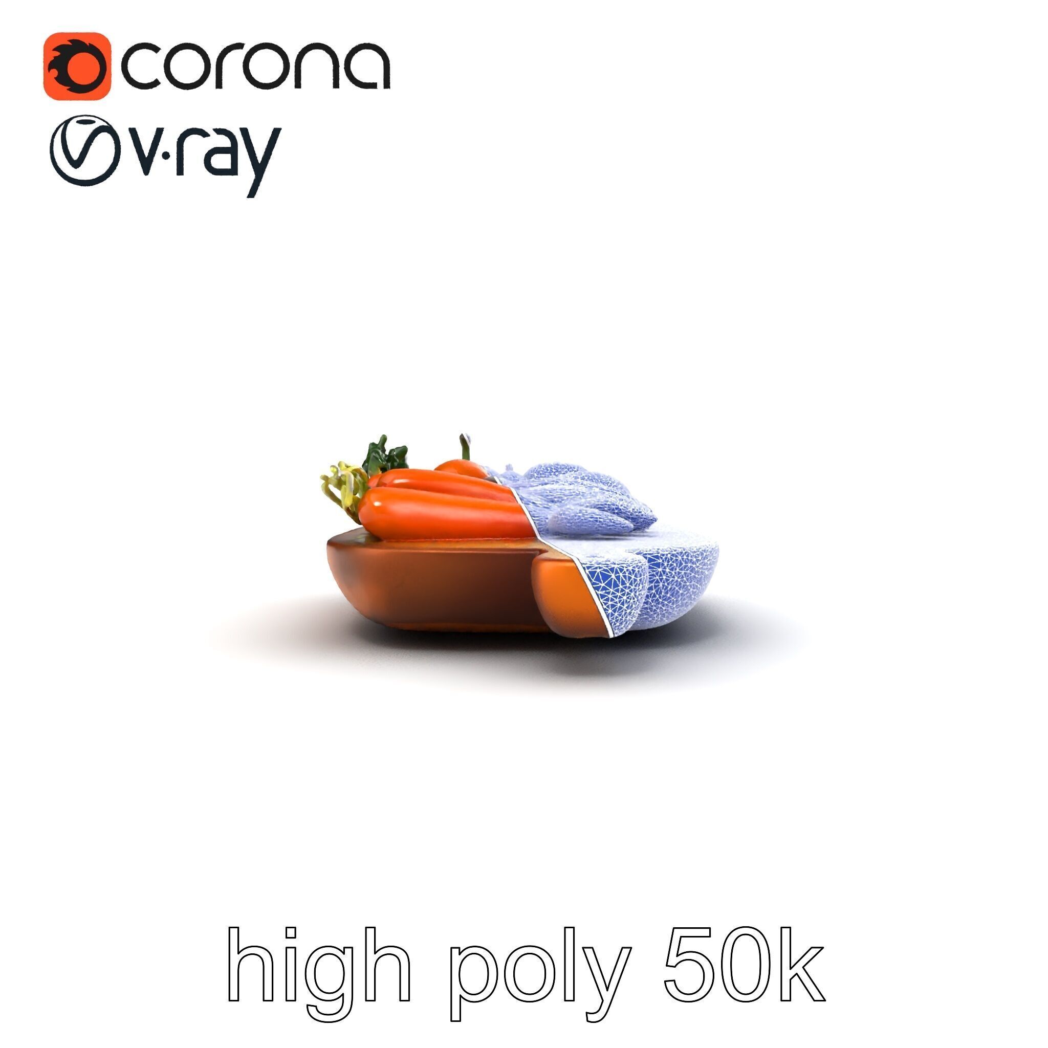 Countryside Rustic Food Spread model pack Low-poly 3D model_20