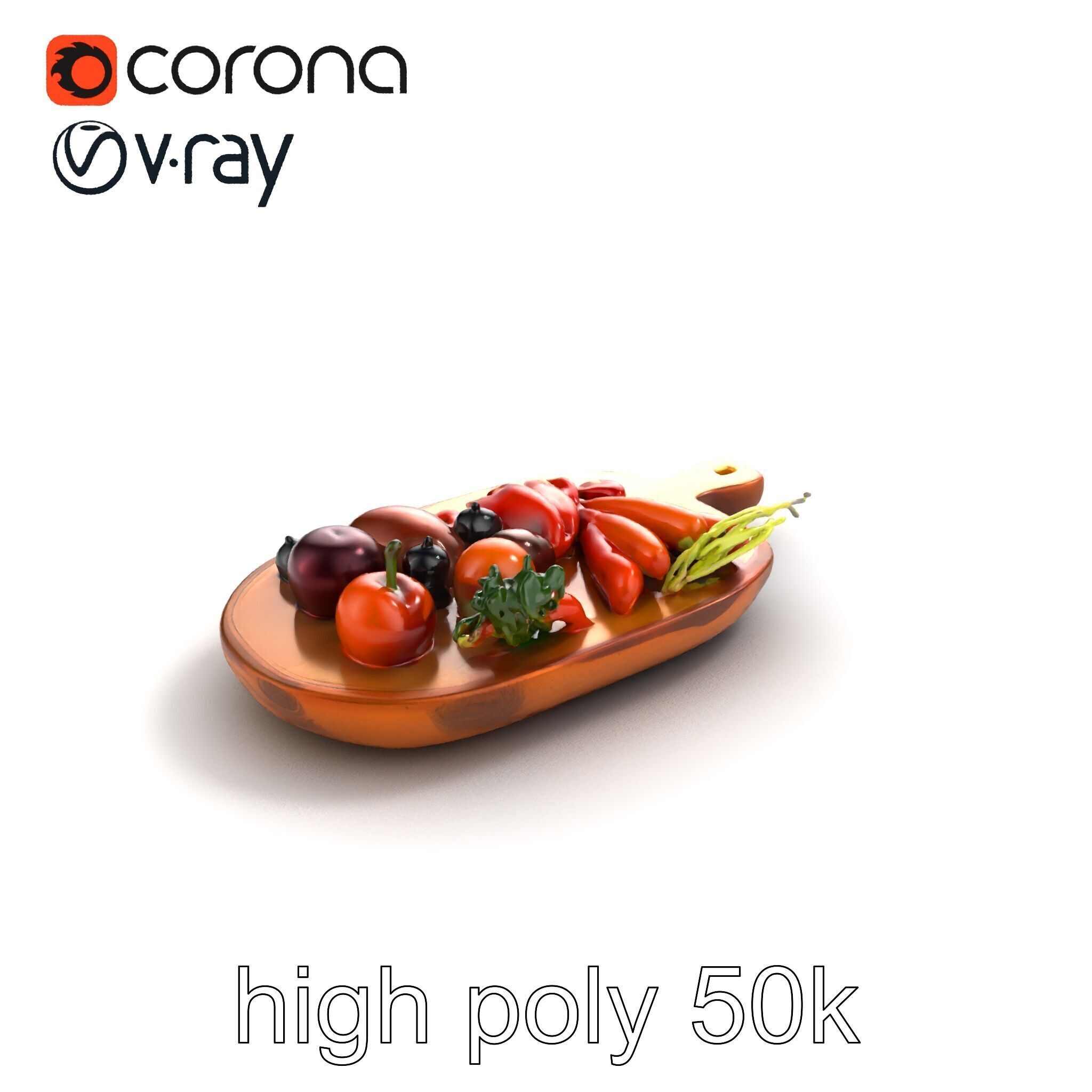 Countryside Rustic Food Spread model pack Low-poly 3D model_9