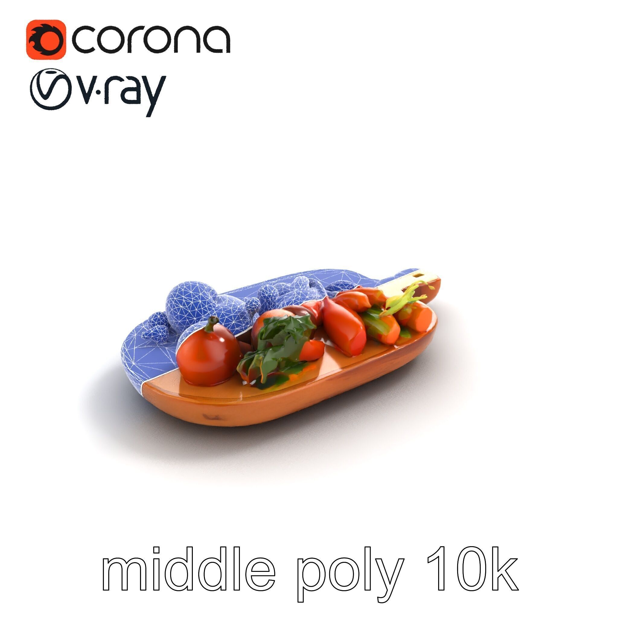 Countryside Rustic Food Spread model pack Low-poly 3D model_13