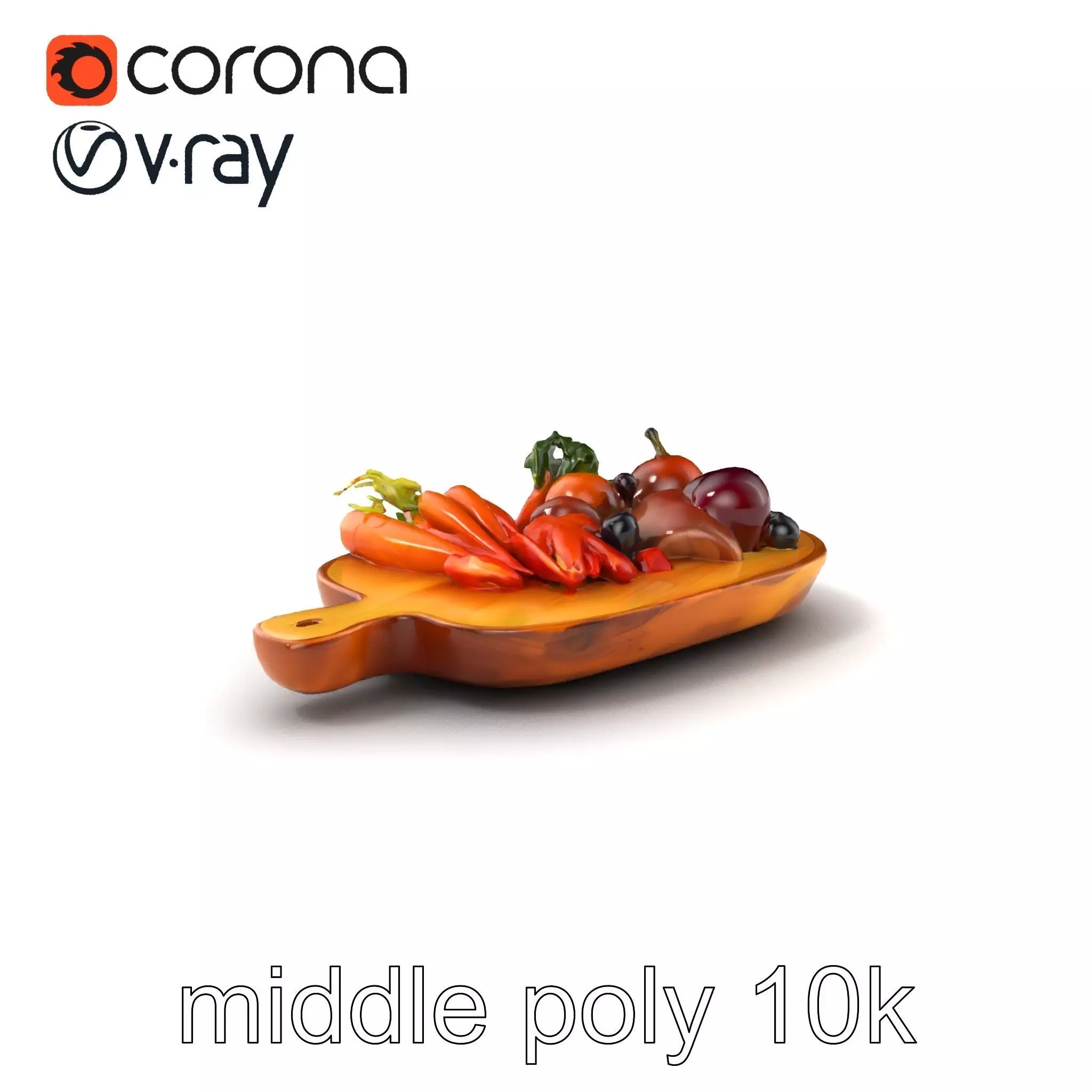 Countryside Rustic Food Spread model pack Low-poly 3D model_0