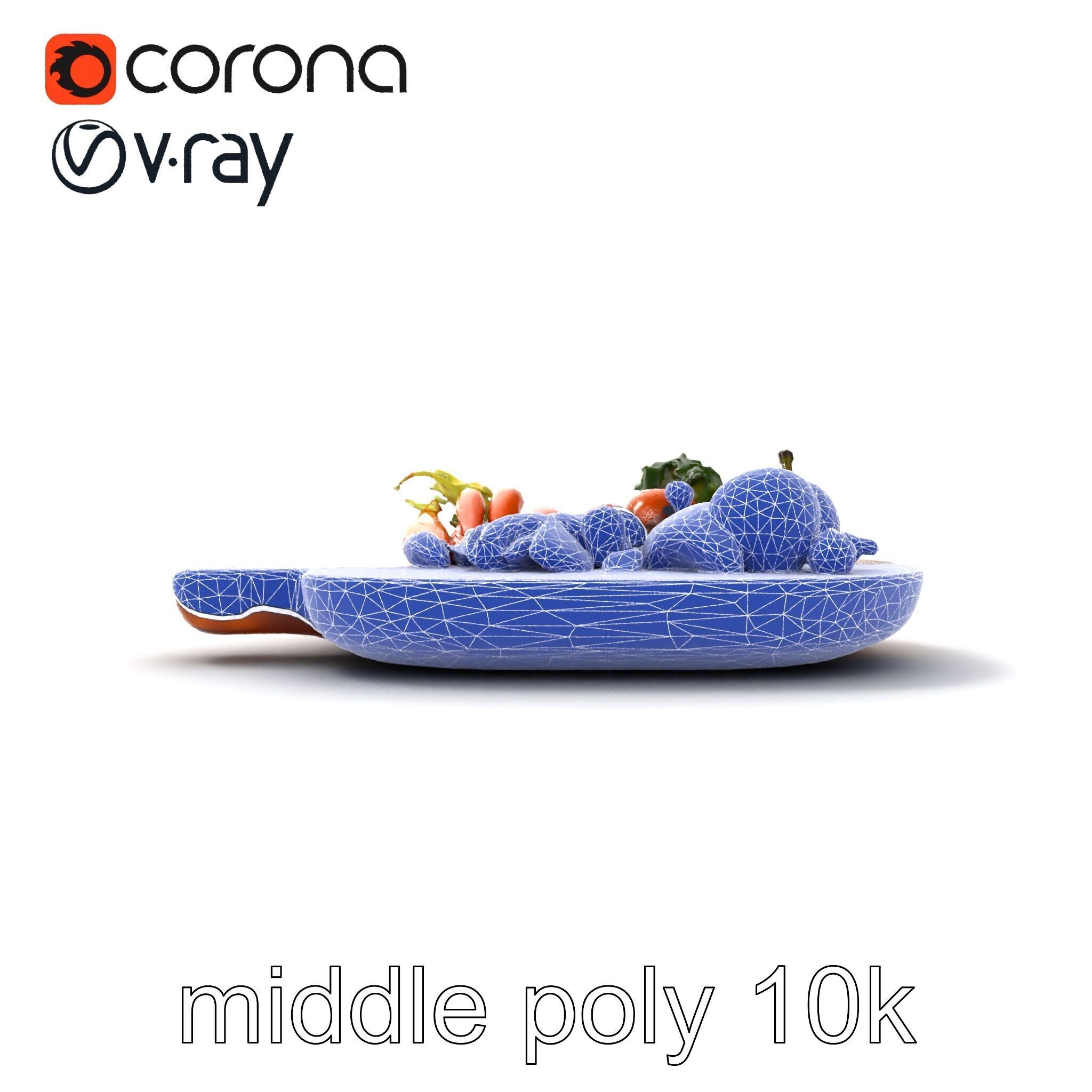 Countryside Rustic Food Spread model pack Low-poly 3D model_29