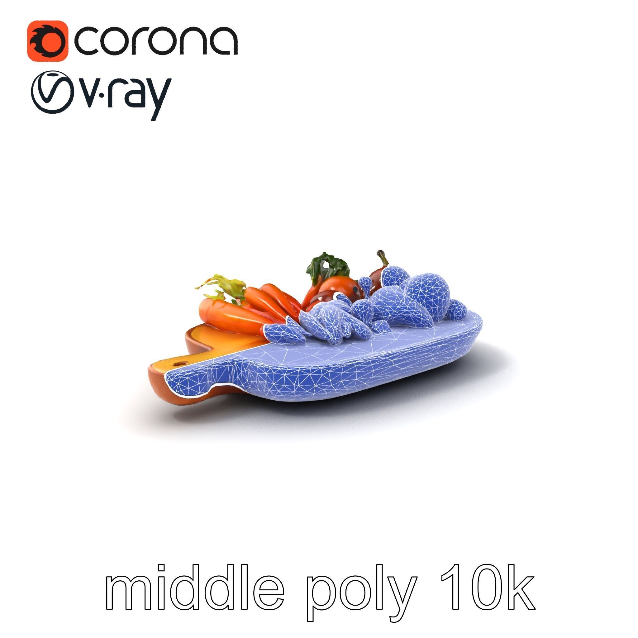 Countryside Rustic Food Spread model pack Low-poly 3D model_5